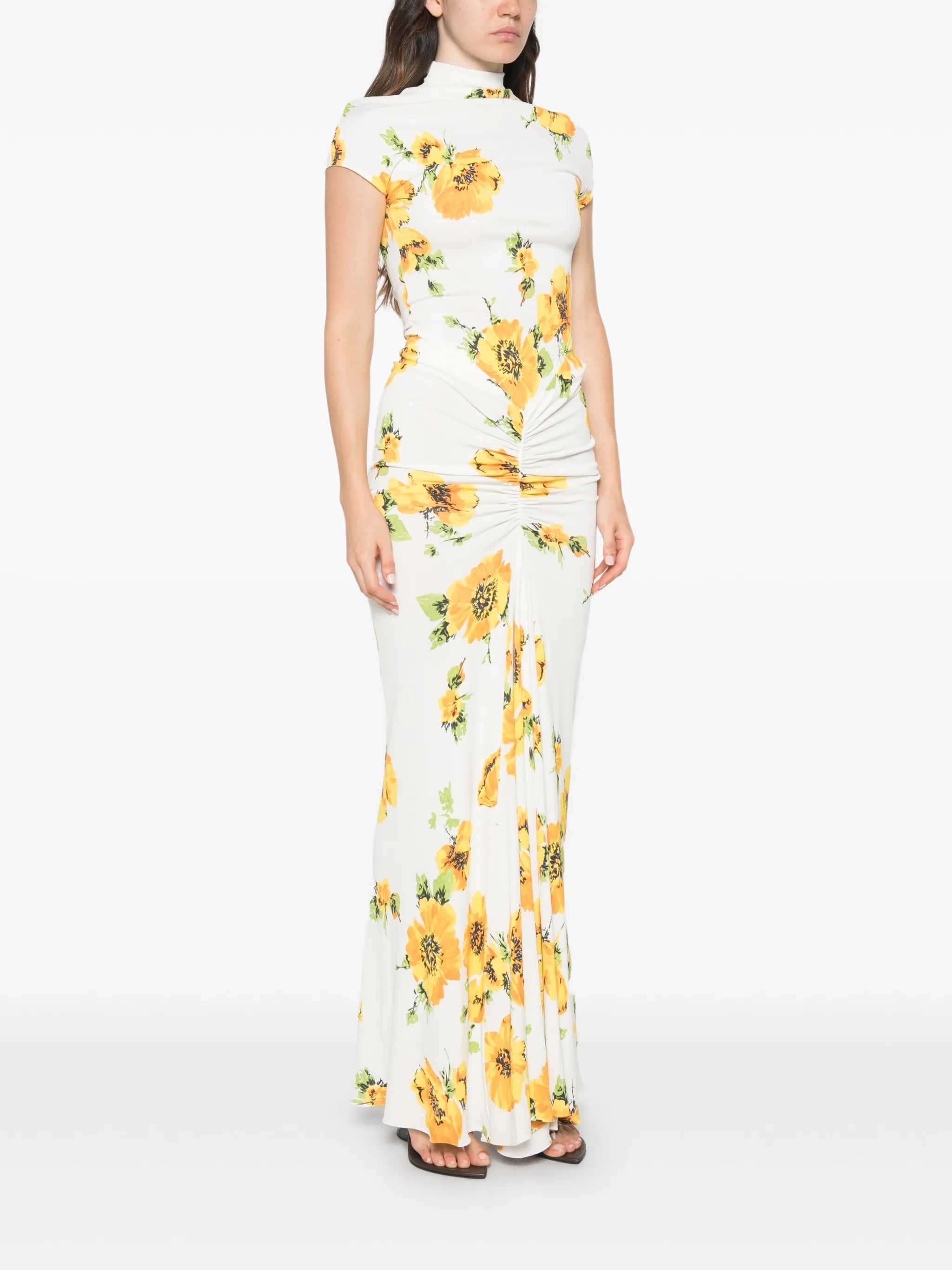 floral-print maxi dress