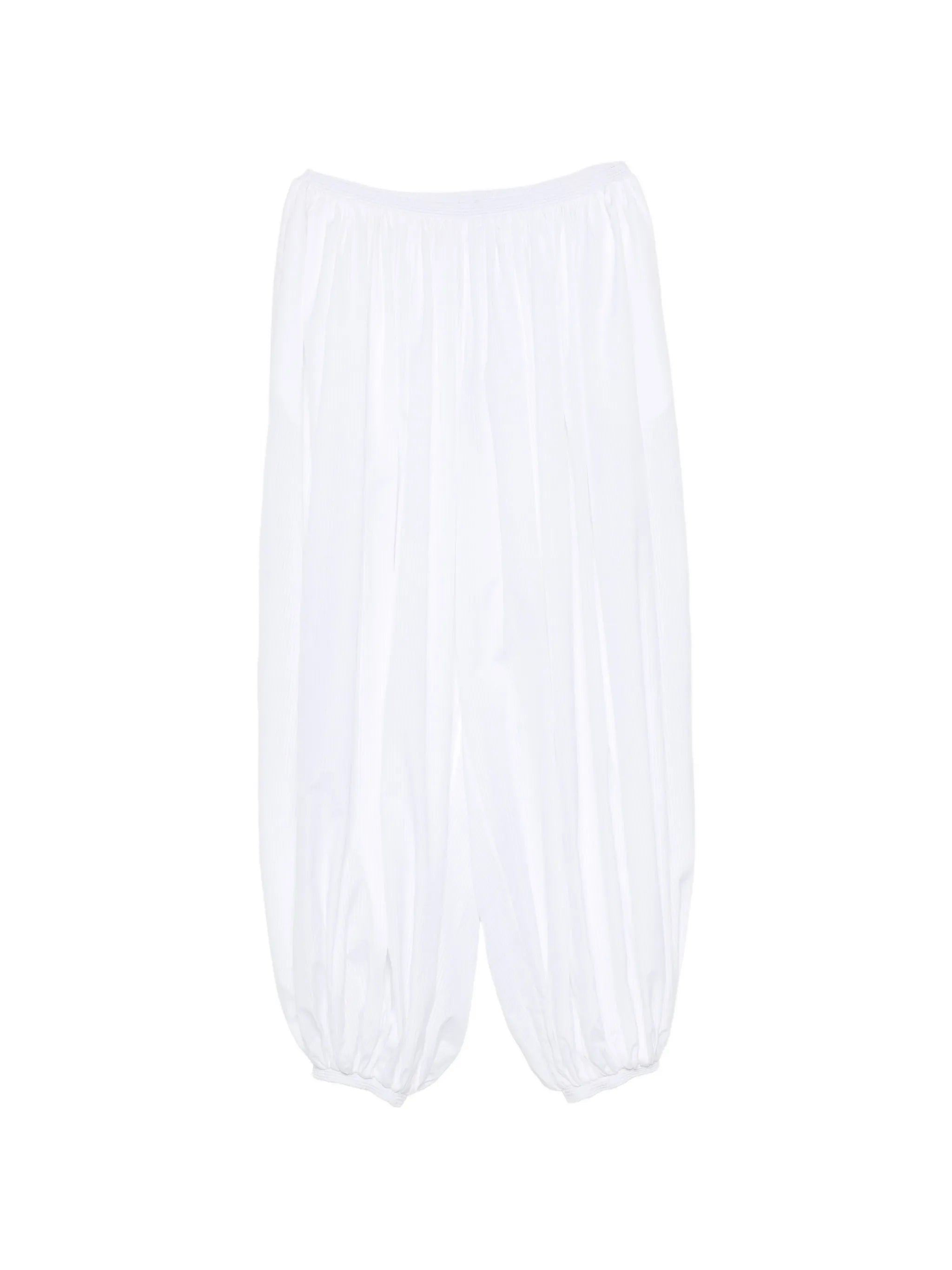 elasticed-waistband trousers