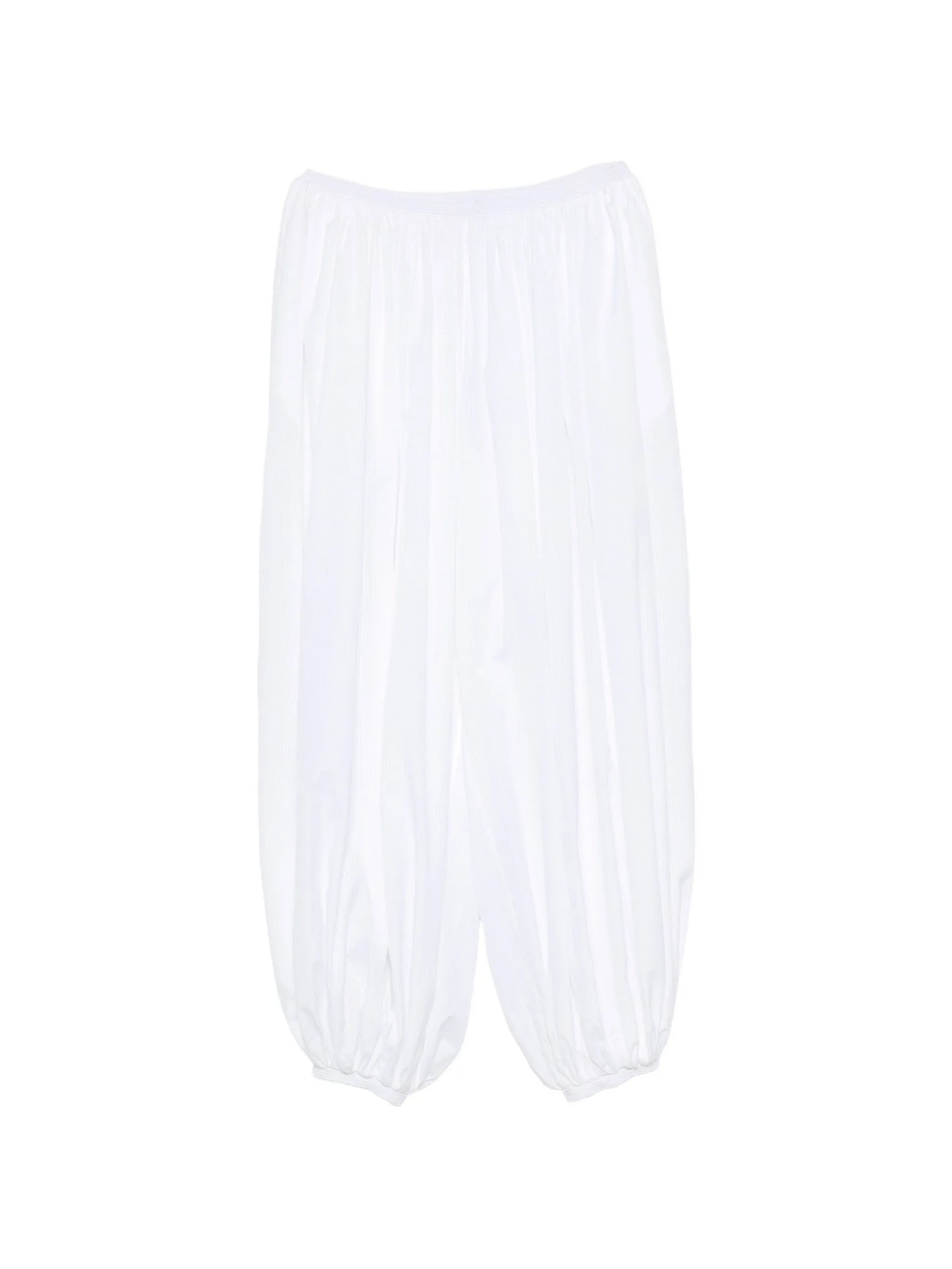 elasticed-waistband trousers