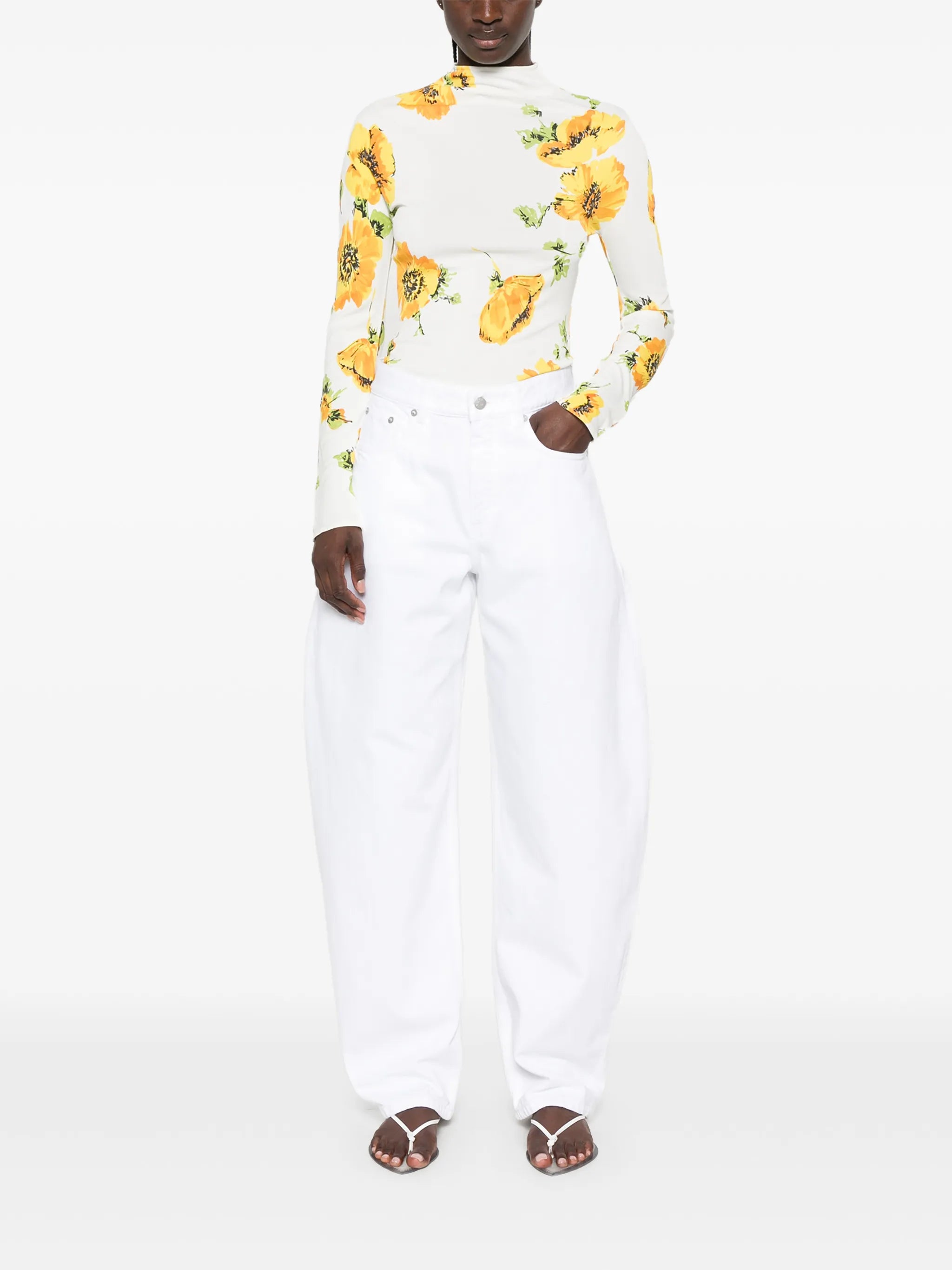 Secondskin floral-print bodysuit