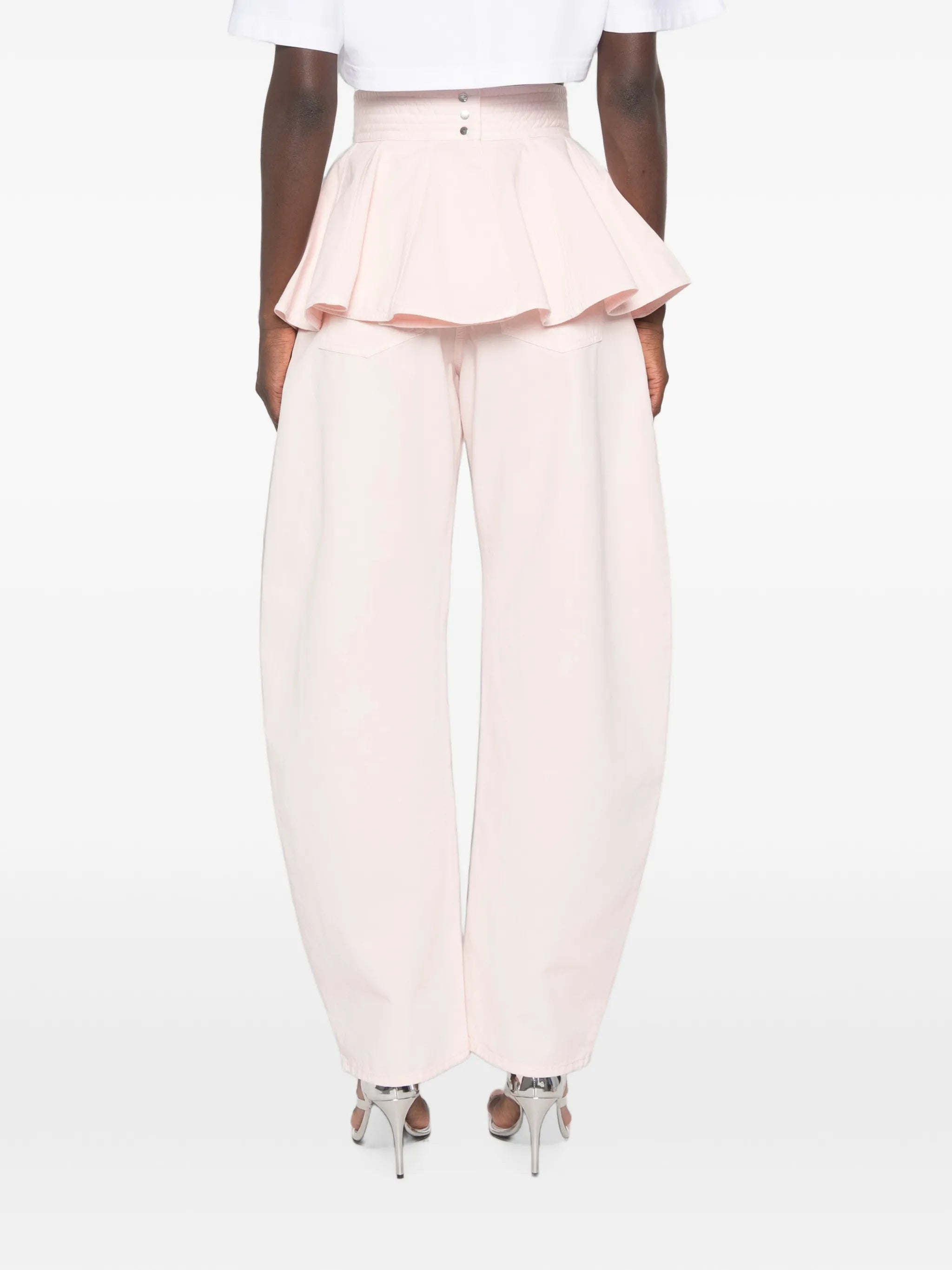 peplum-belt mini skirt