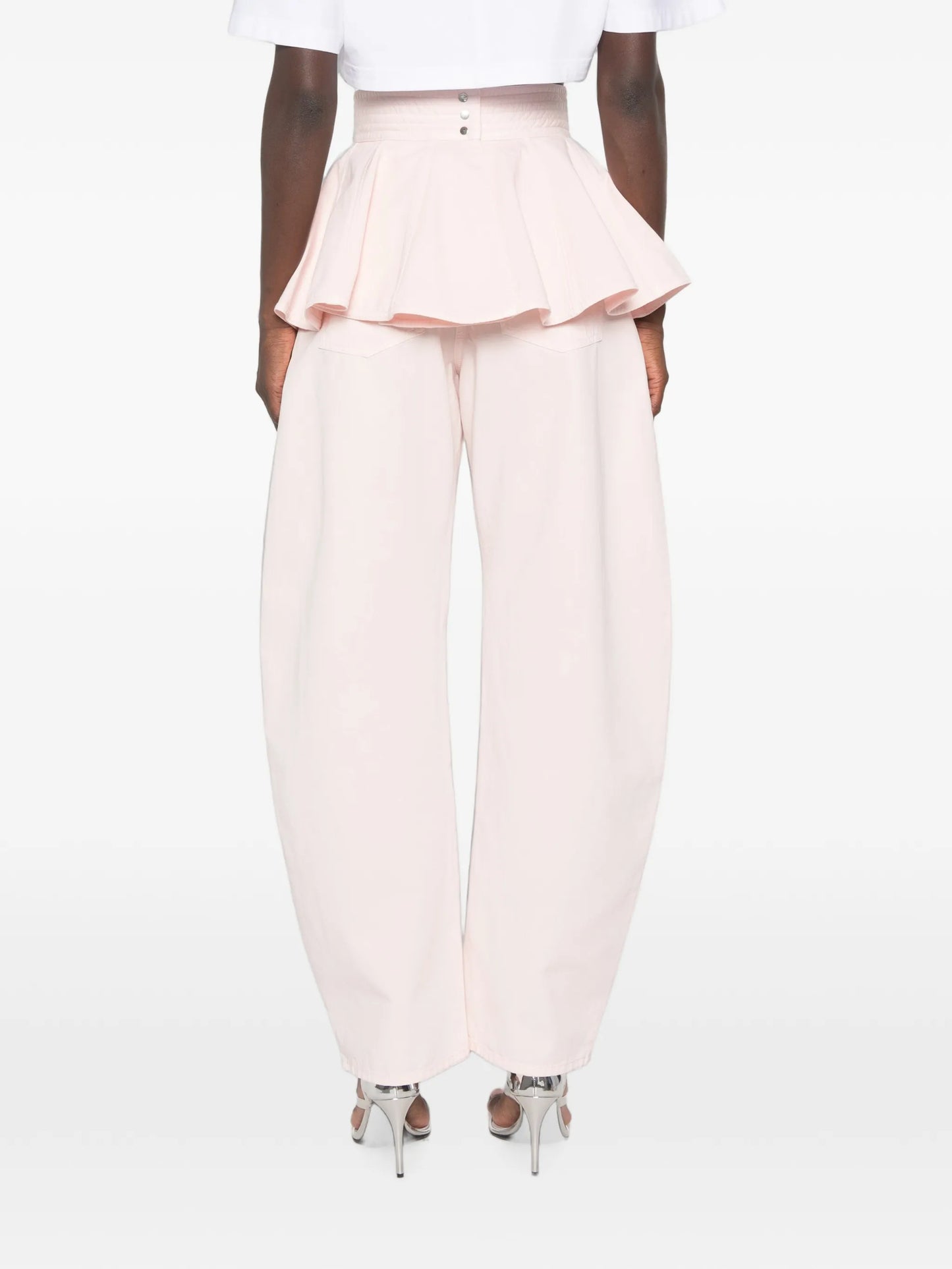 peplum-belt mini skirt