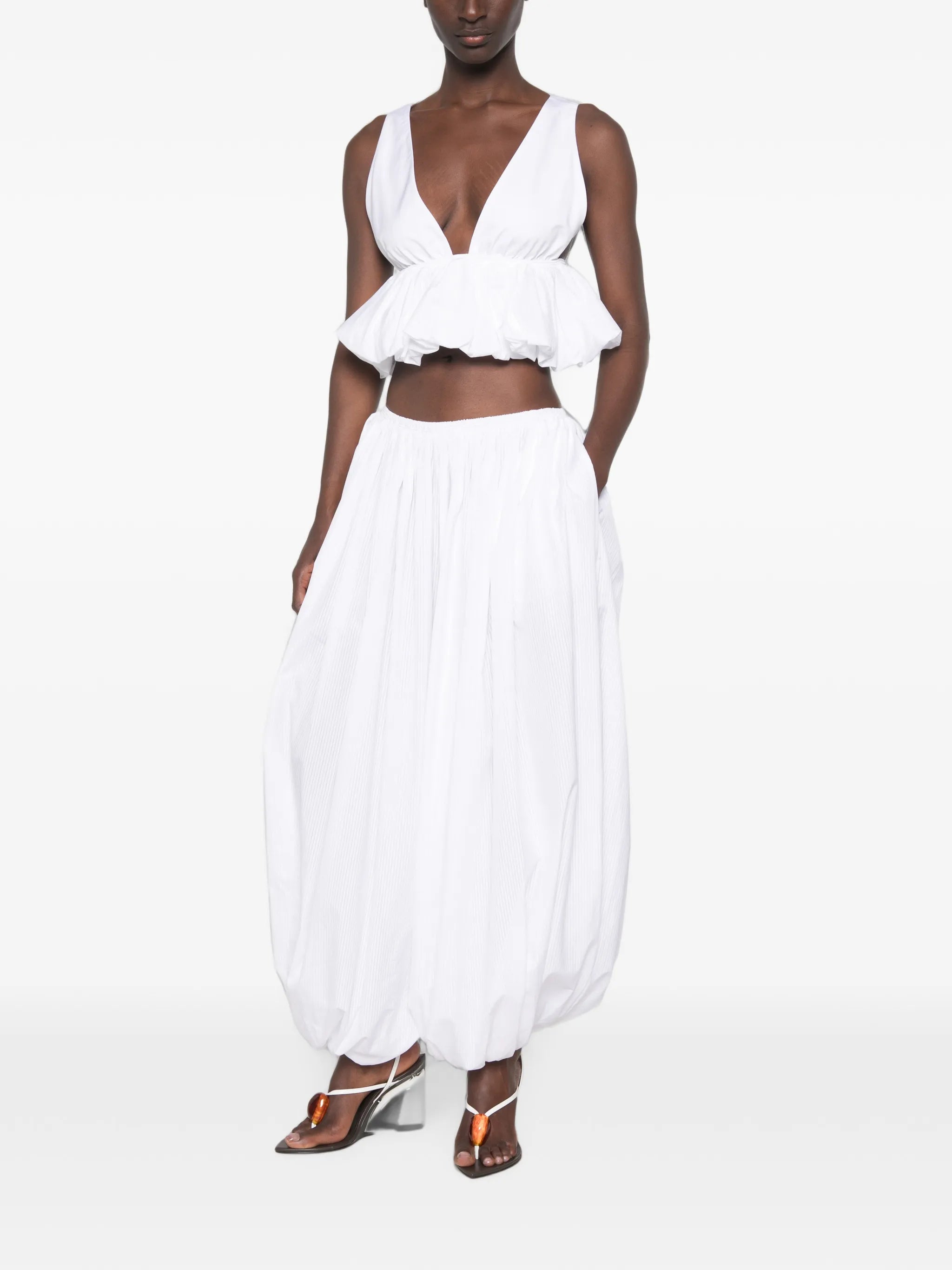 peplum cropped top