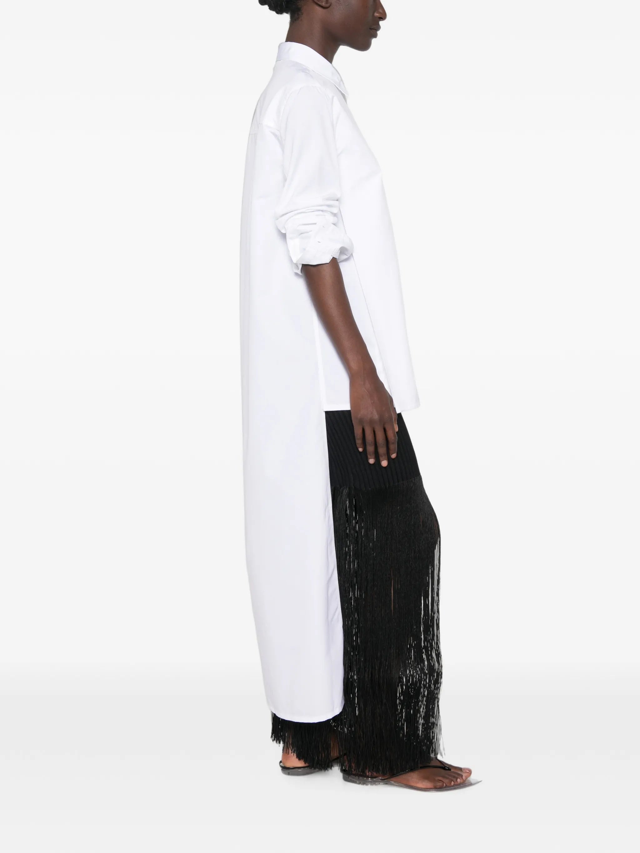 Asymmetric cotton shirt