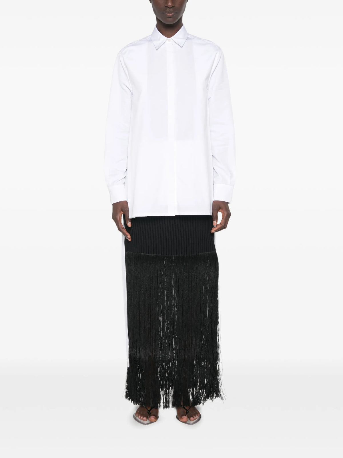 Asymmetric cotton shirt