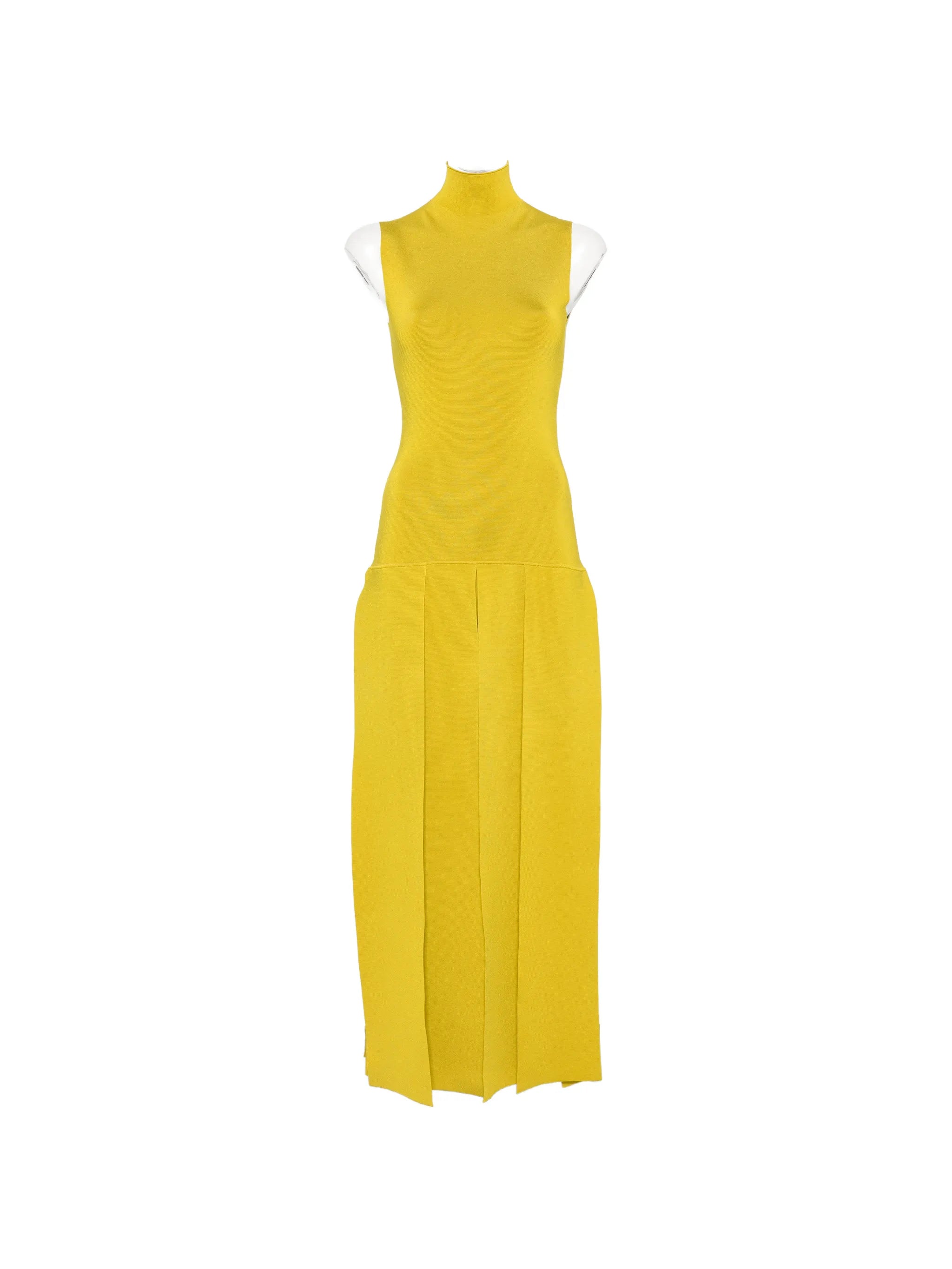 pleated maxi dress
