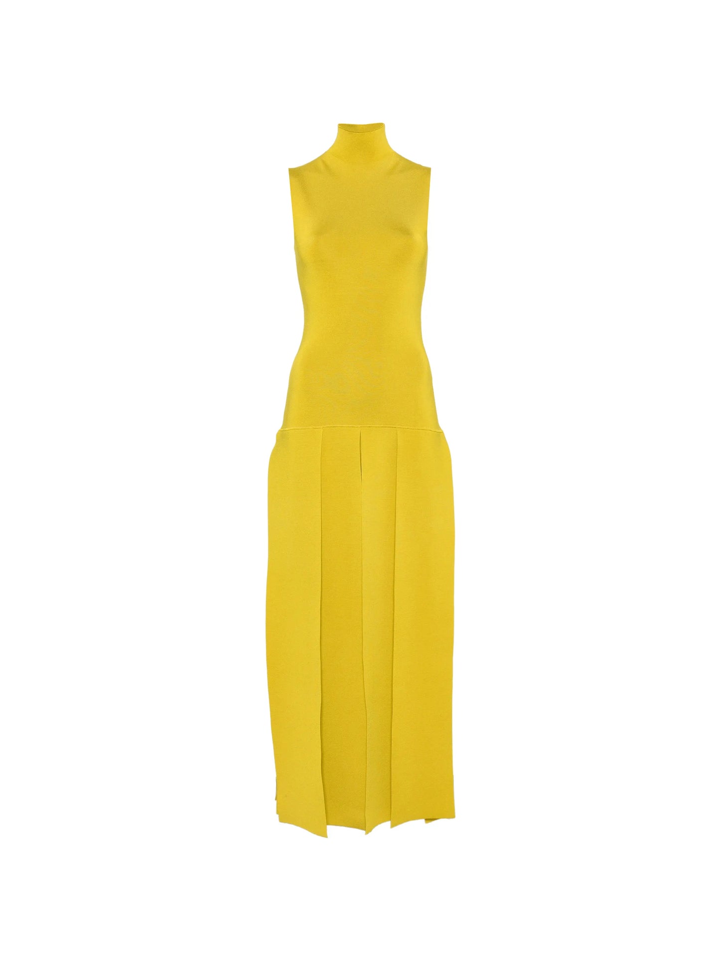 pleated maxi dress