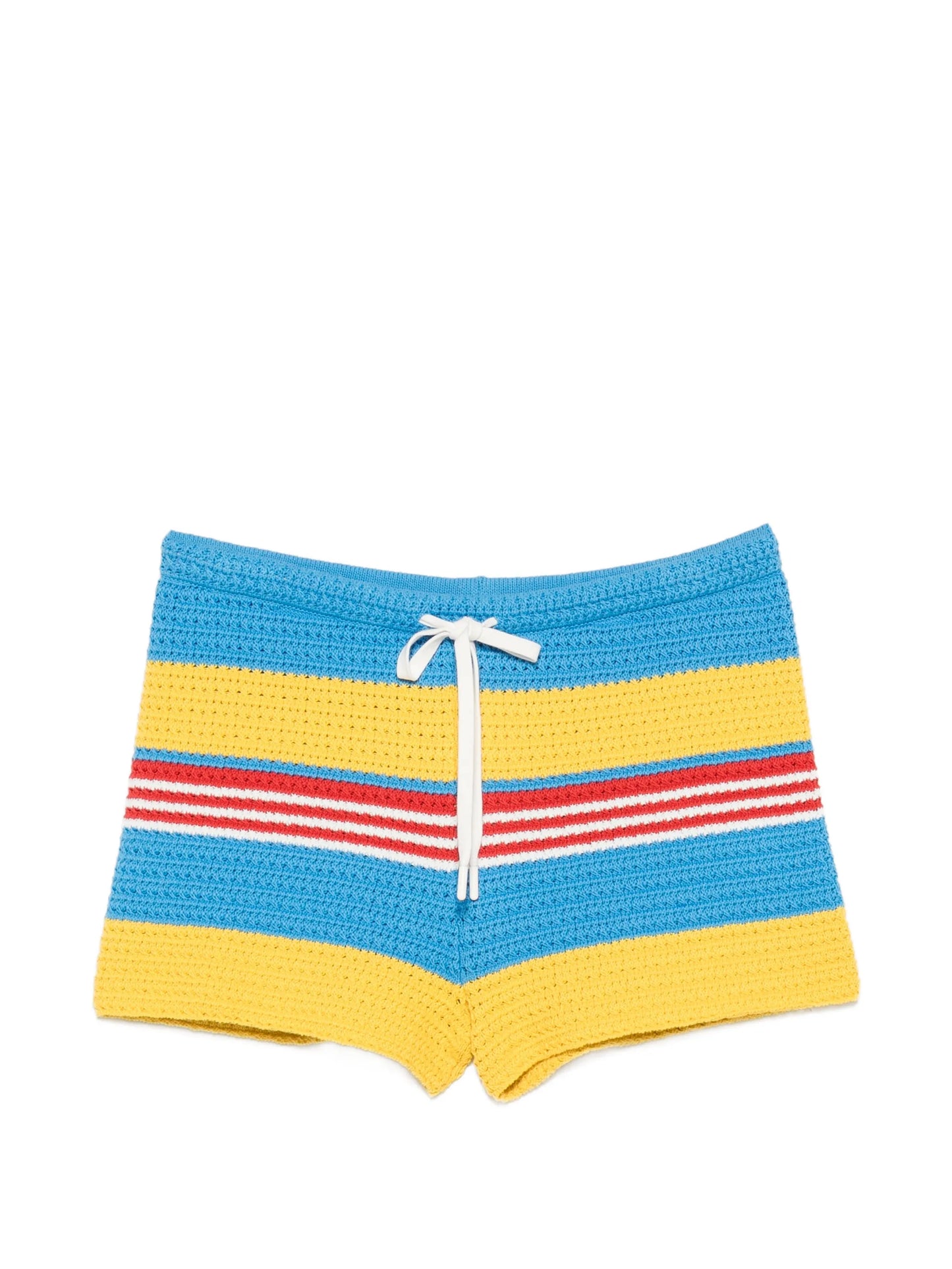 Tammy striped crochet shorts