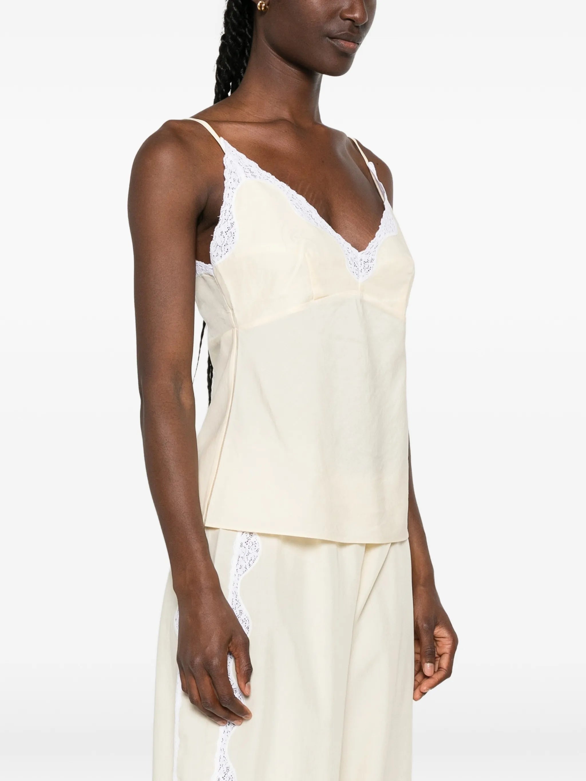 Tabitha lace-trim top