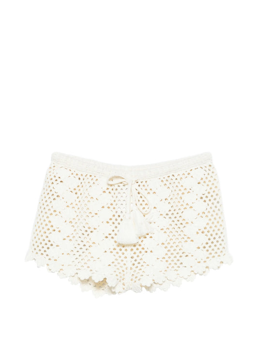Saskia crochet-knit shorts