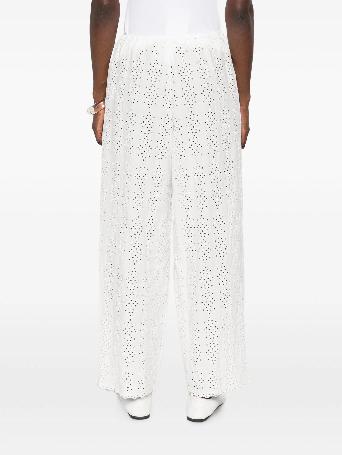 Harriet eyelet-embroidered trousers