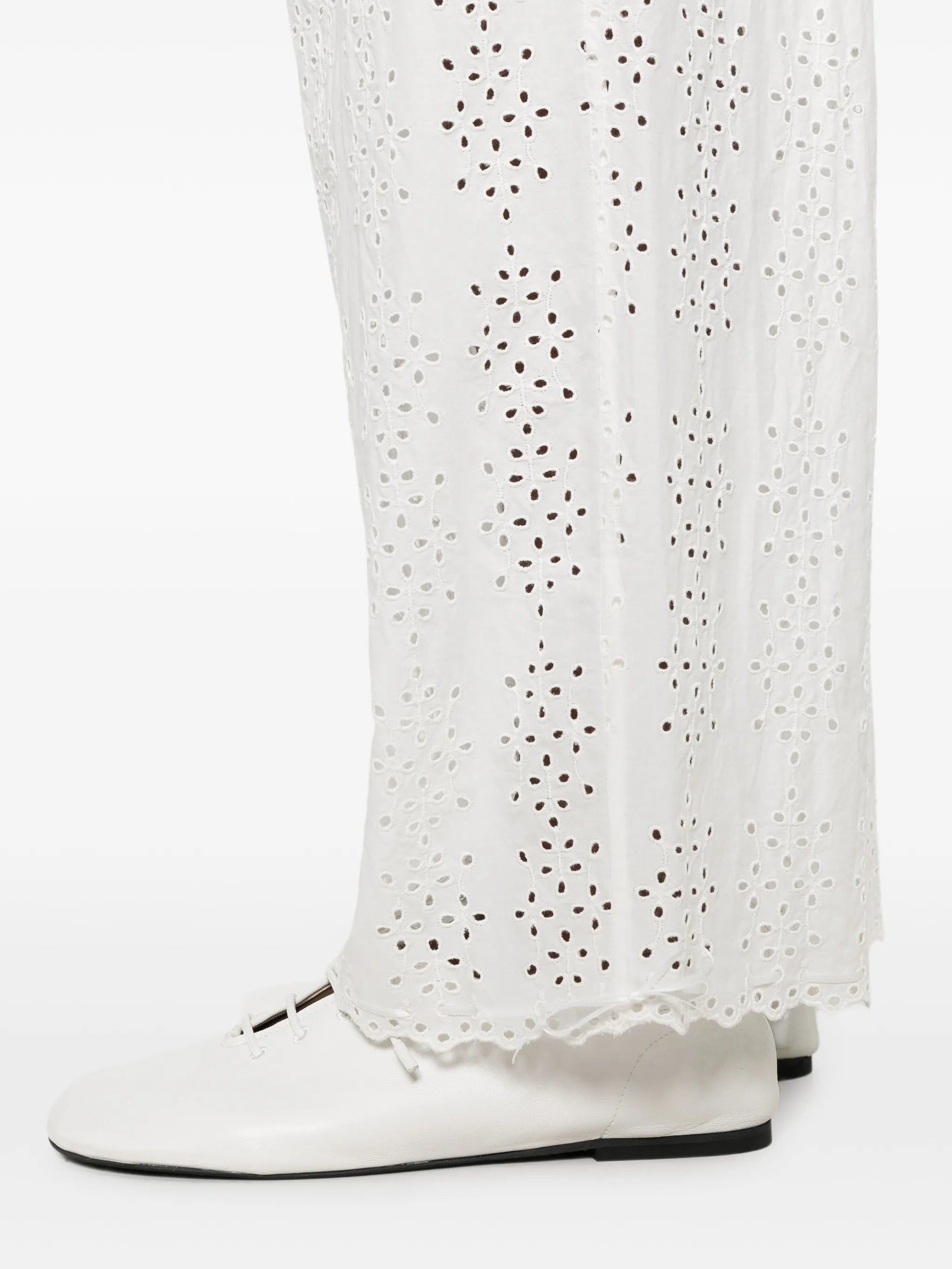 Harriet eyelet-embroidered trousers