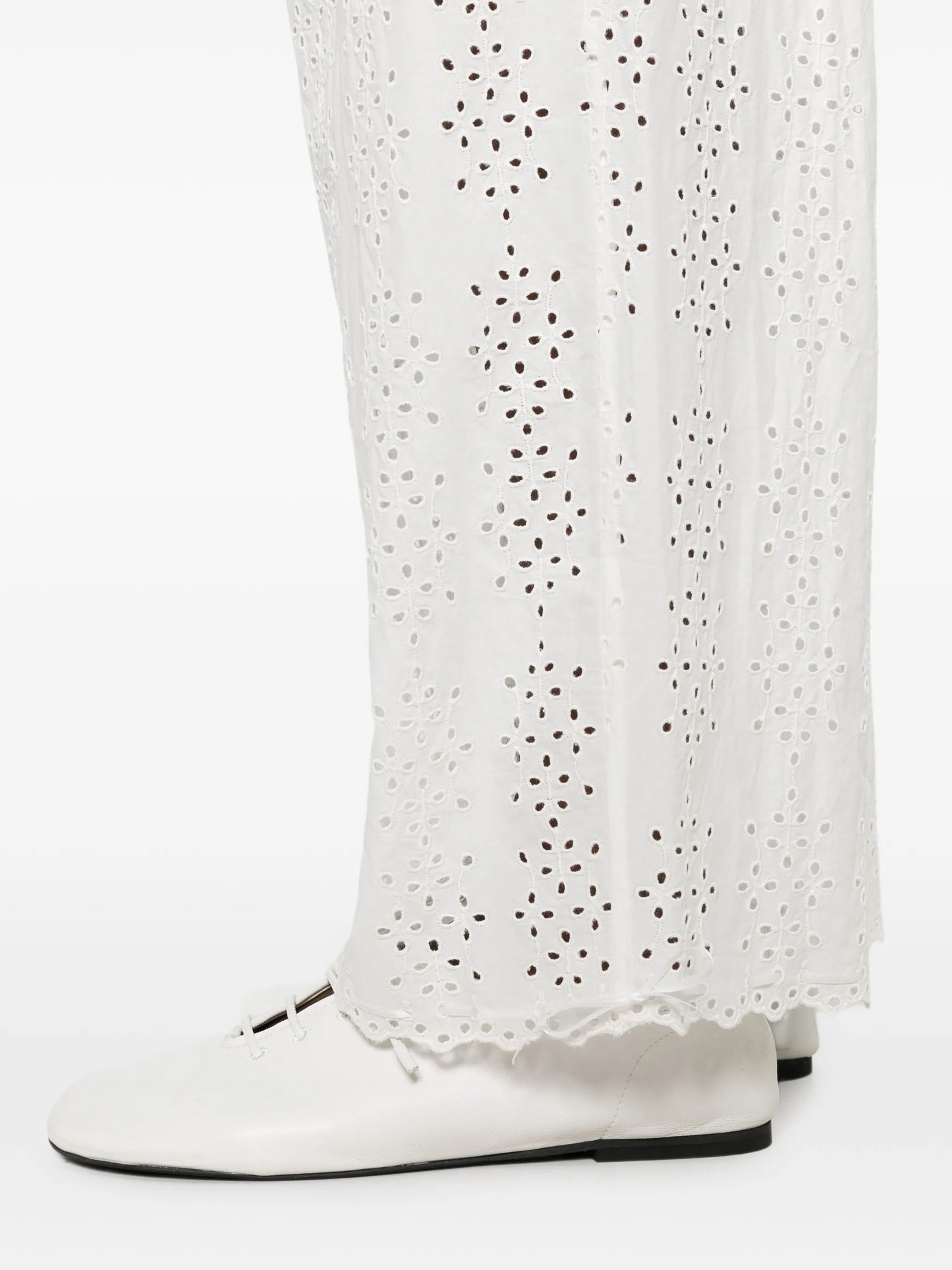 Harriet eyelet-embroidered trousers
