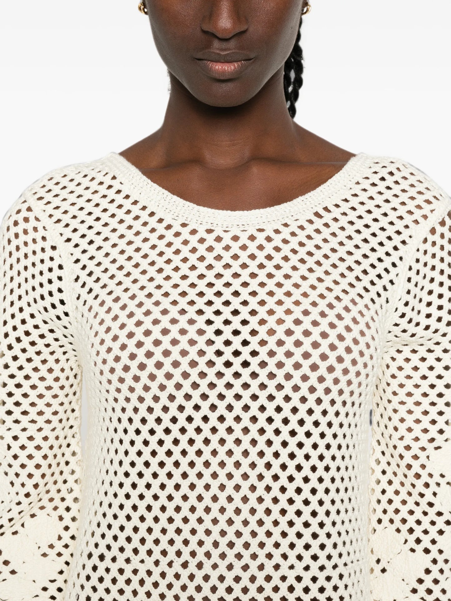 Saskia crochet-knit mini dress