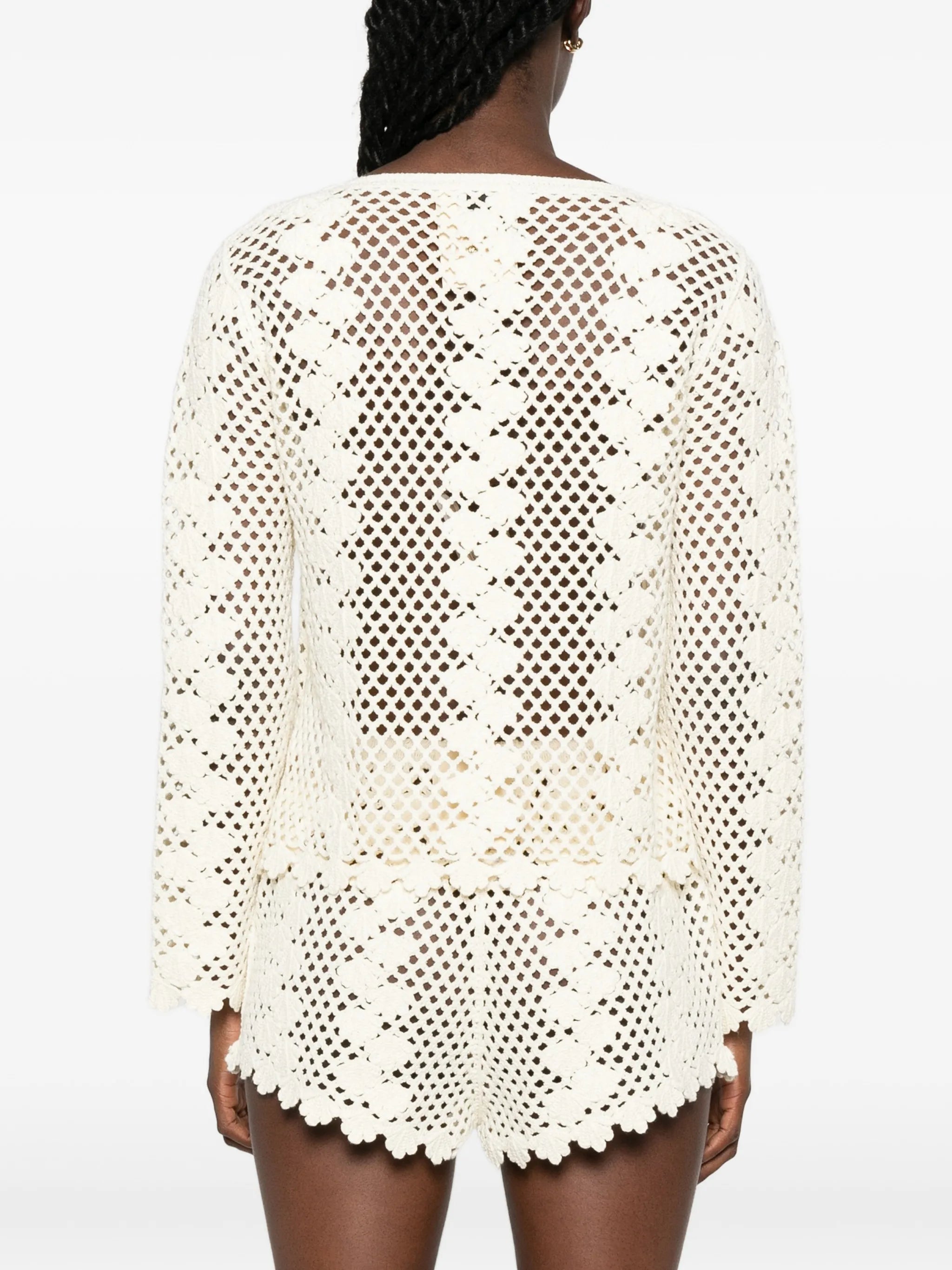 Saskia crochet-knit cardigan