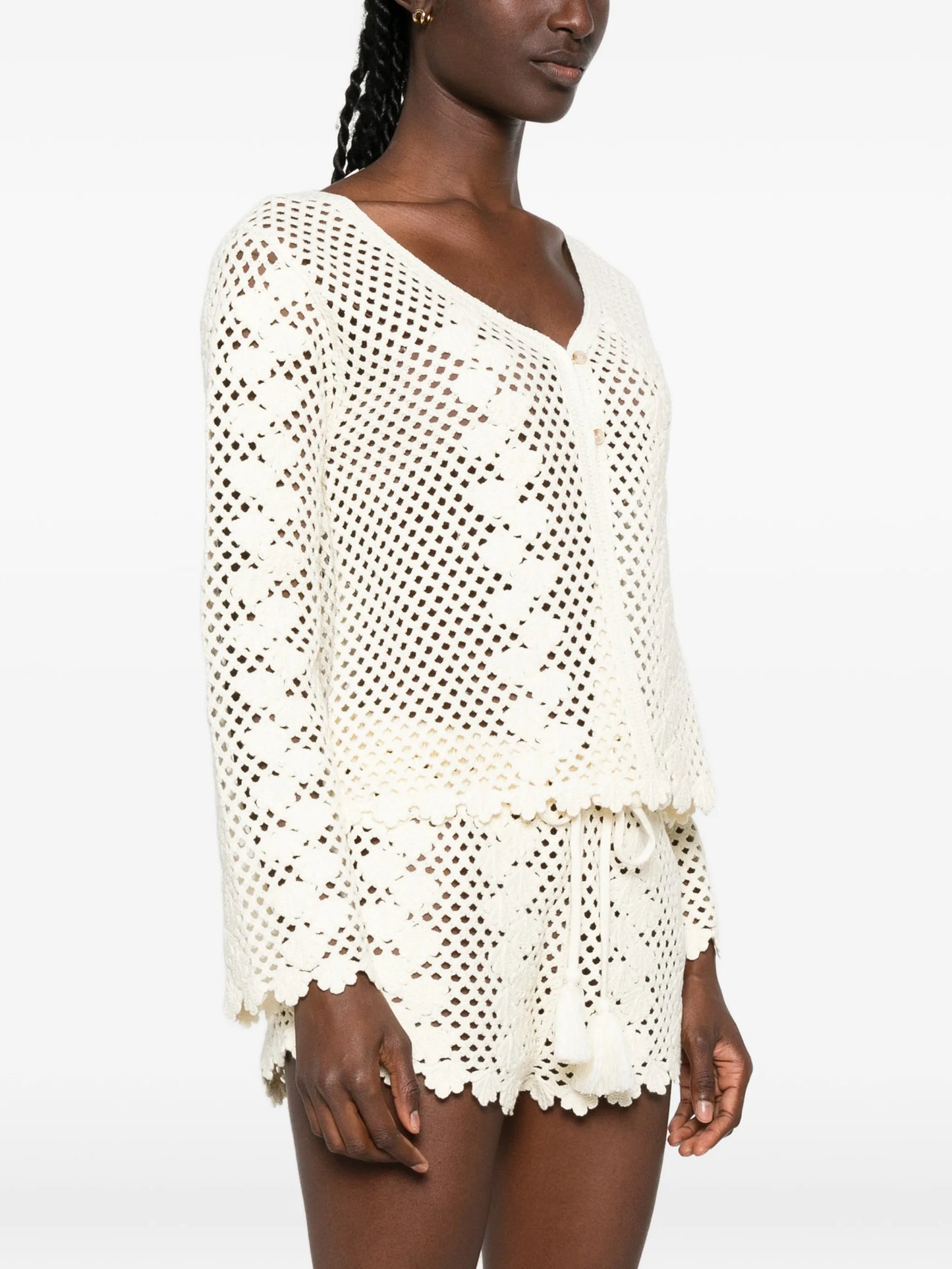 Saskia crochet-knit cardigan