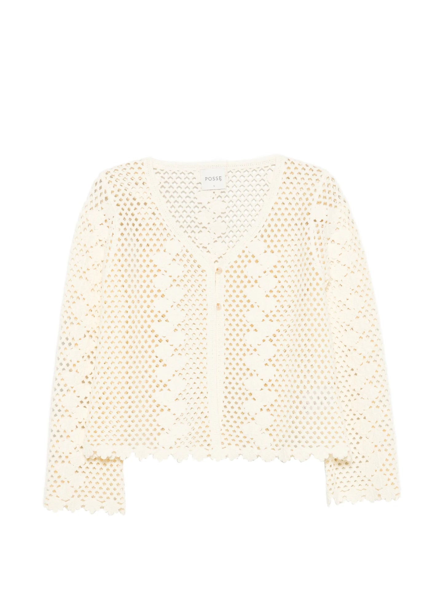 Saskia crochet-knit cardigan