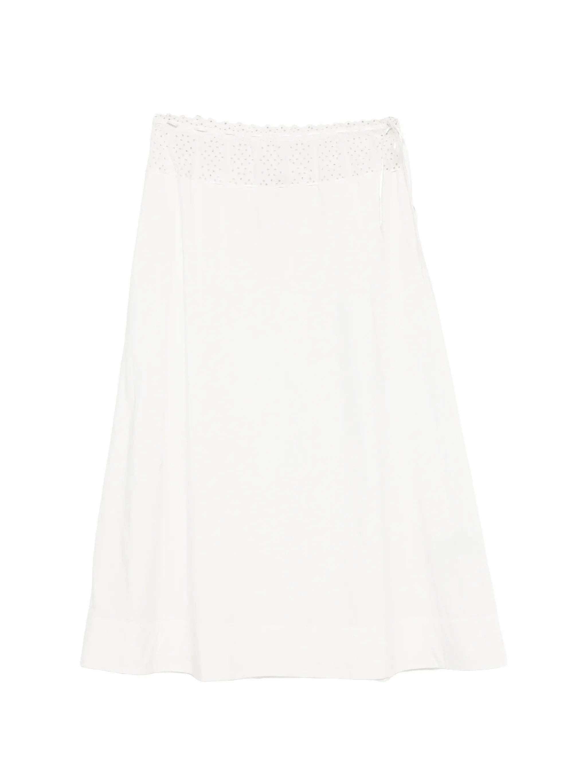 Harriet eyelet-embroidered long skirt