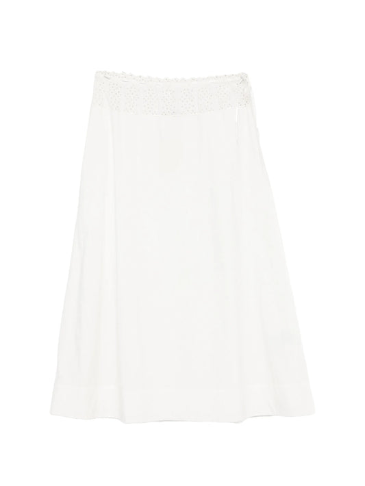 Harriet eyelet-embroidered long skirt