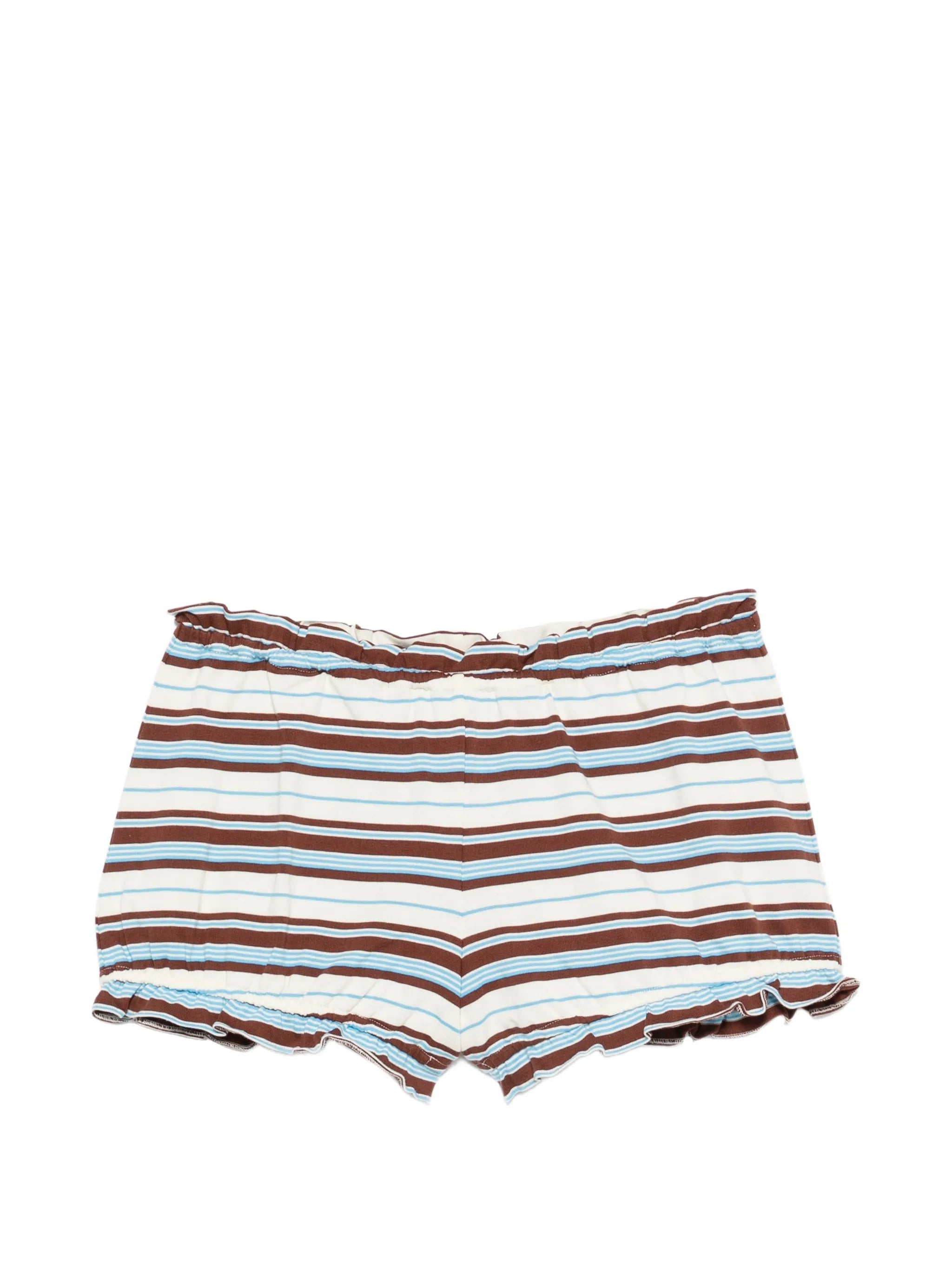 Nadine ruffled striped shorts