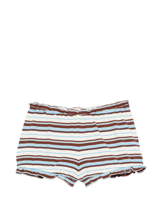 Nadine ruffled striped shorts