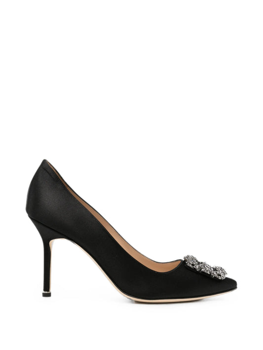 Hangisi crystal-buckle pumps