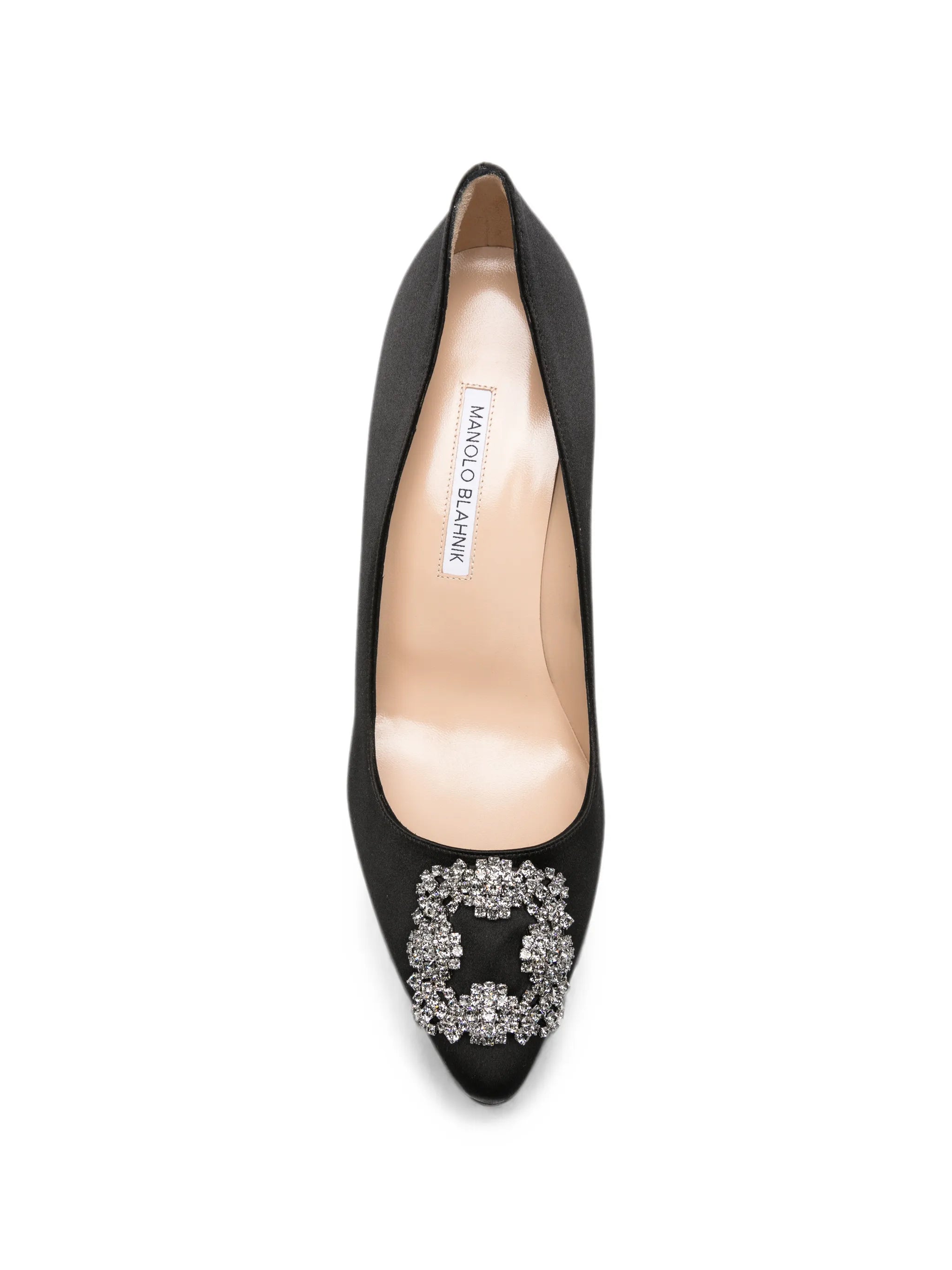 Hangisi crystal-buckle pumps