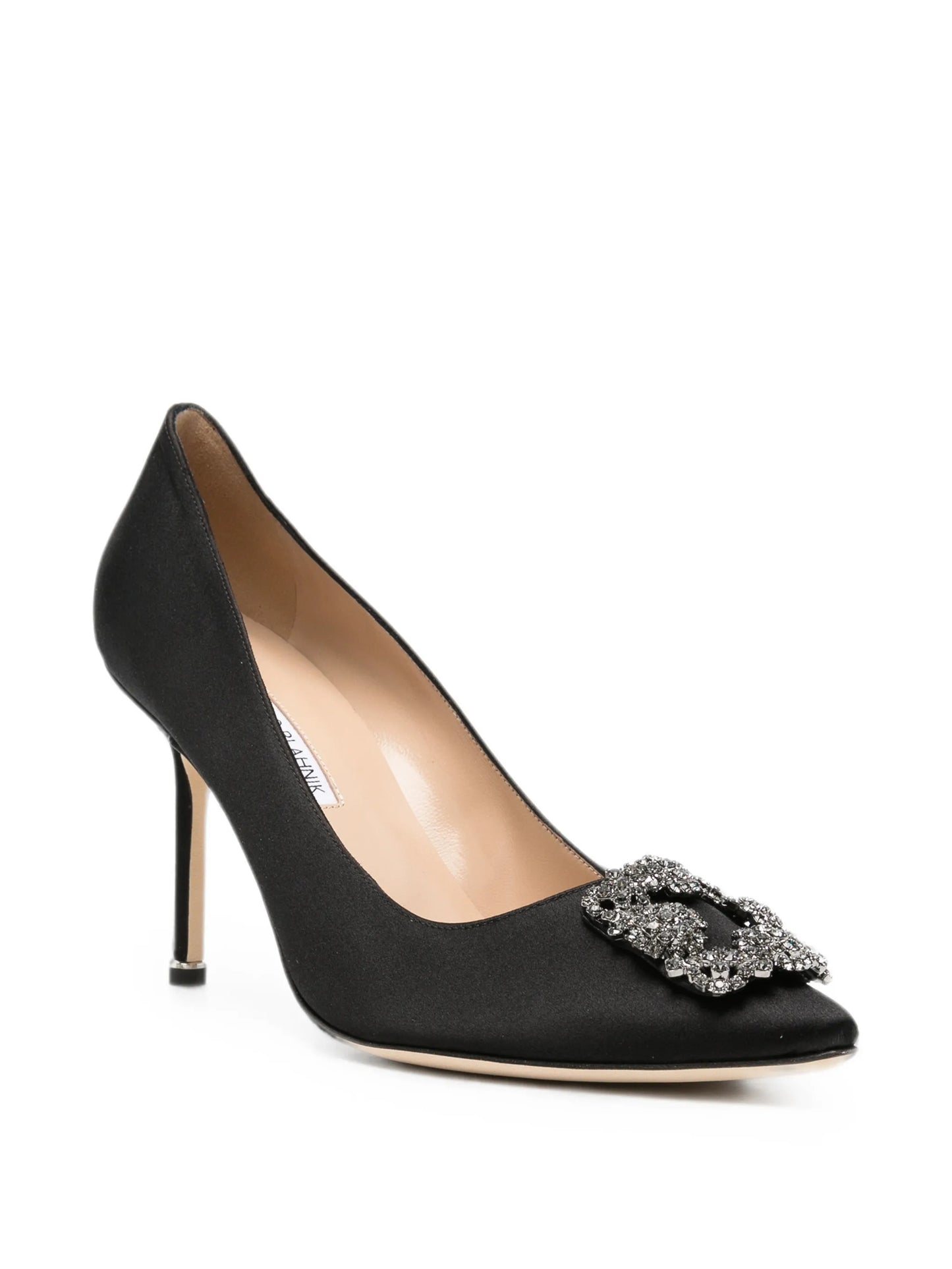 Hangisi crystal-buckle pumps