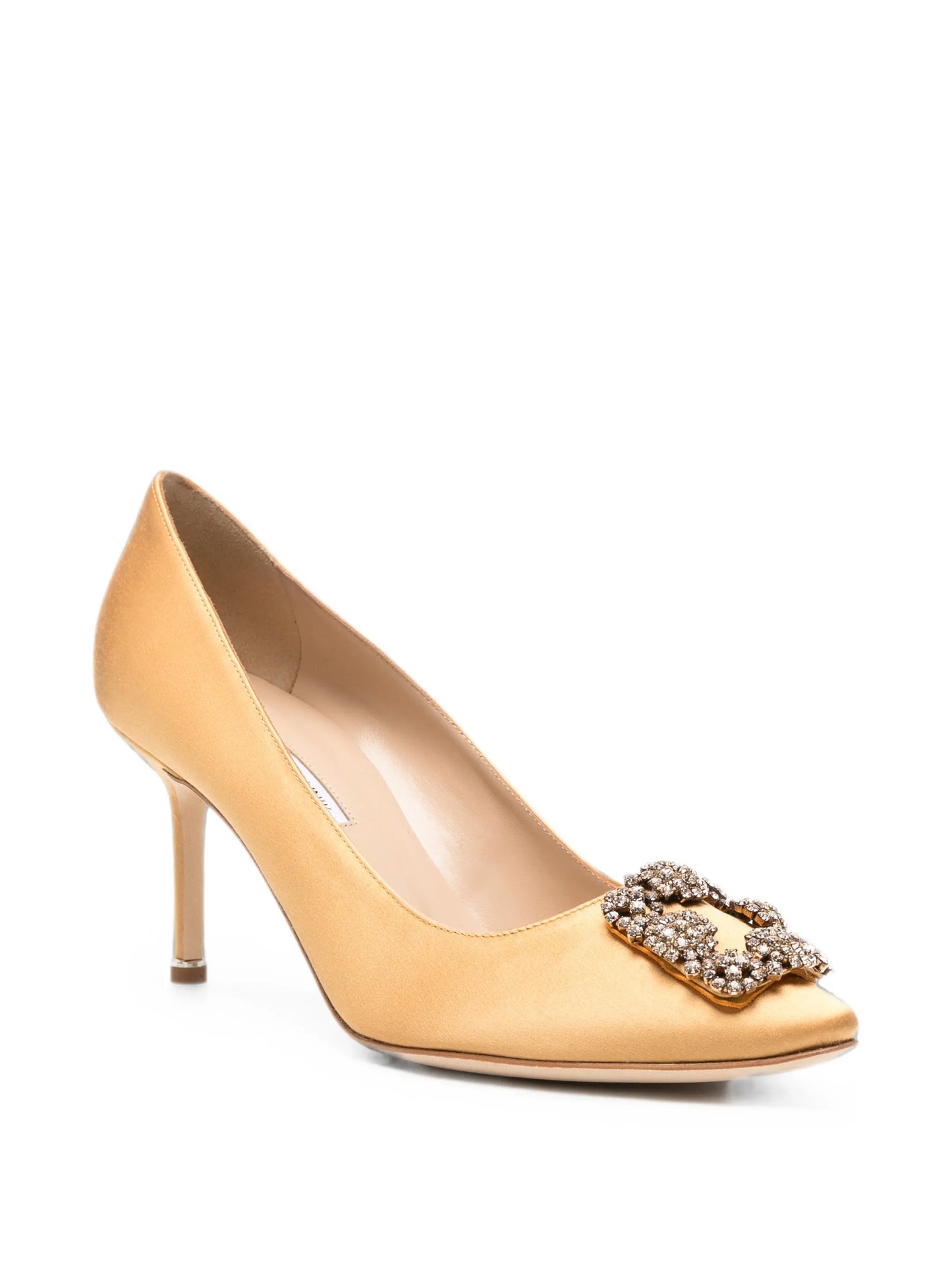 Hangisi crystal-buckle pumps