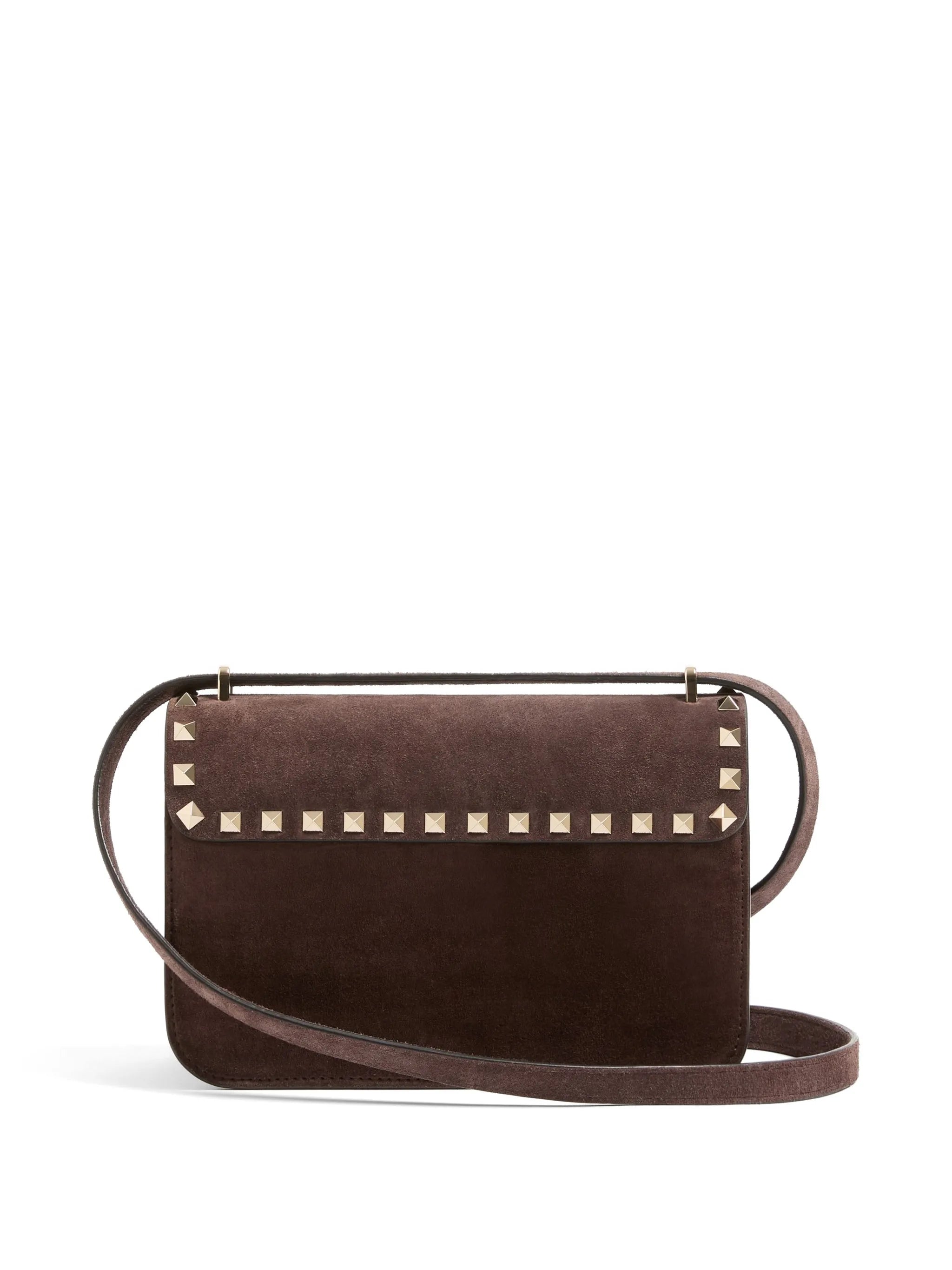 Rockstud small shoulder bag in suede