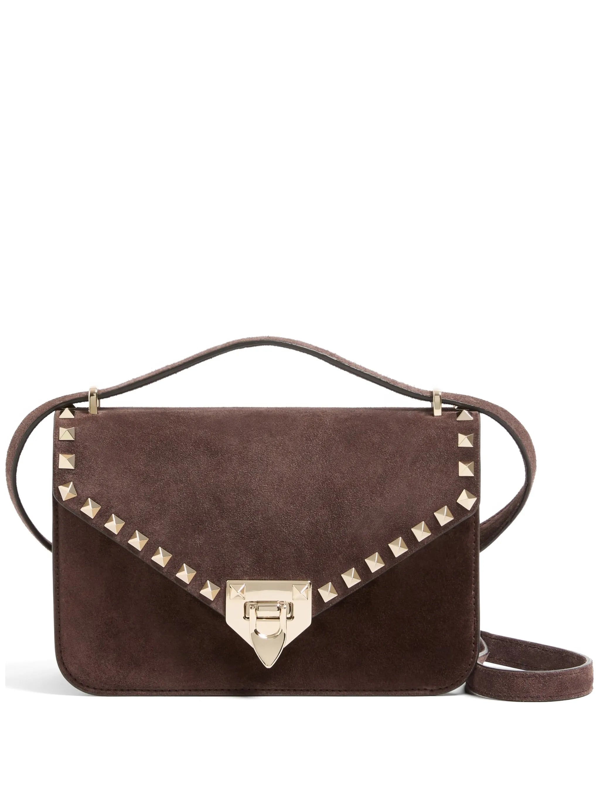 Rockstud small shoulder bag in suede