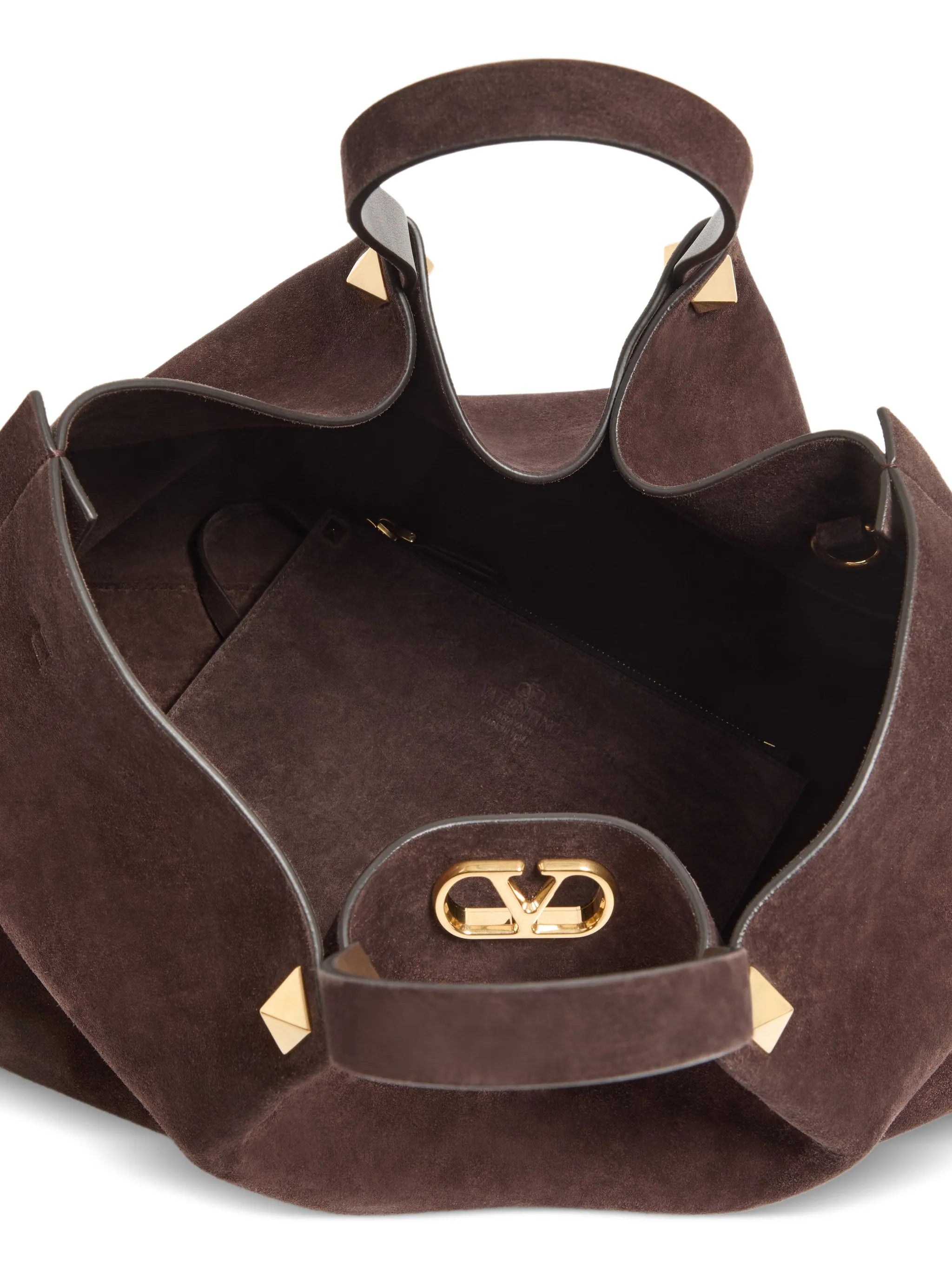 large shopping bag in soft suede