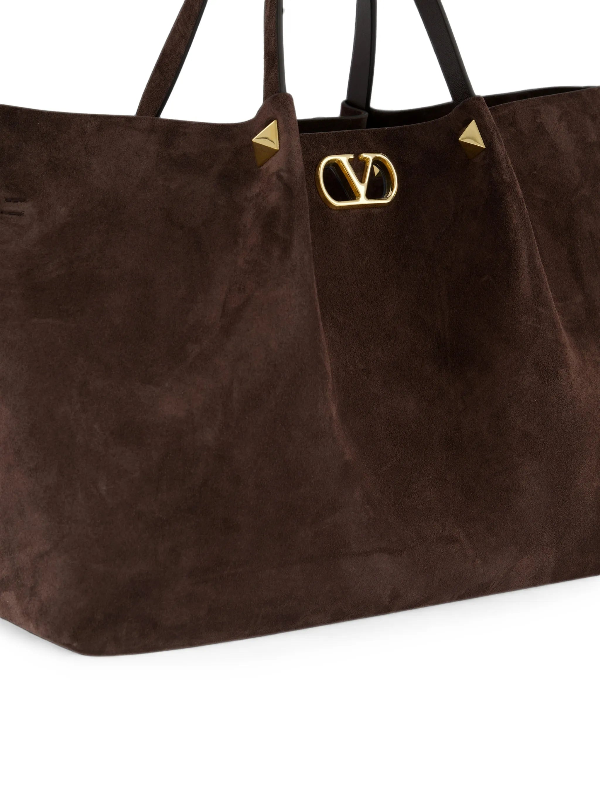 large shopping bag in soft suede