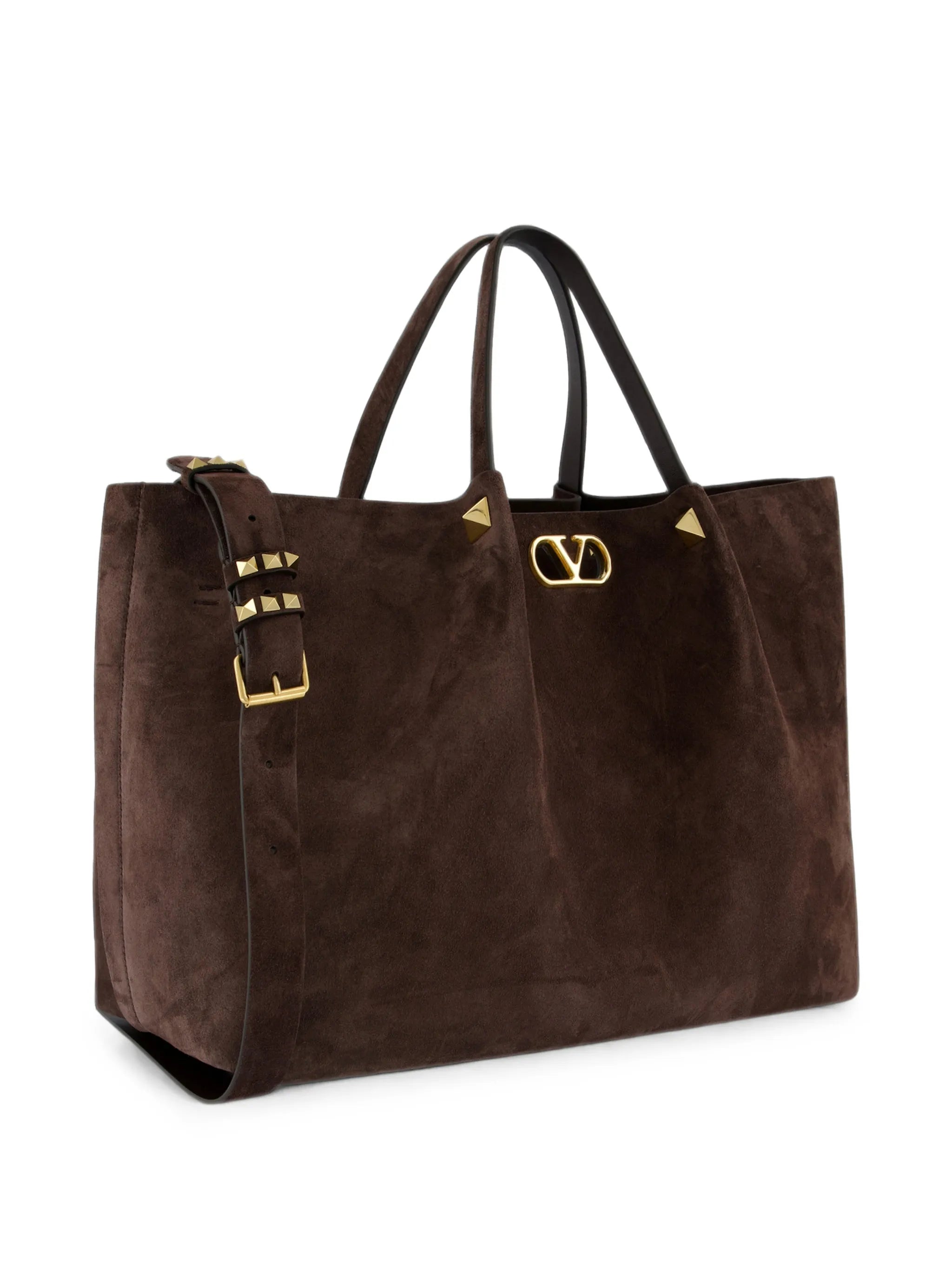 large shopping bag in soft suede
