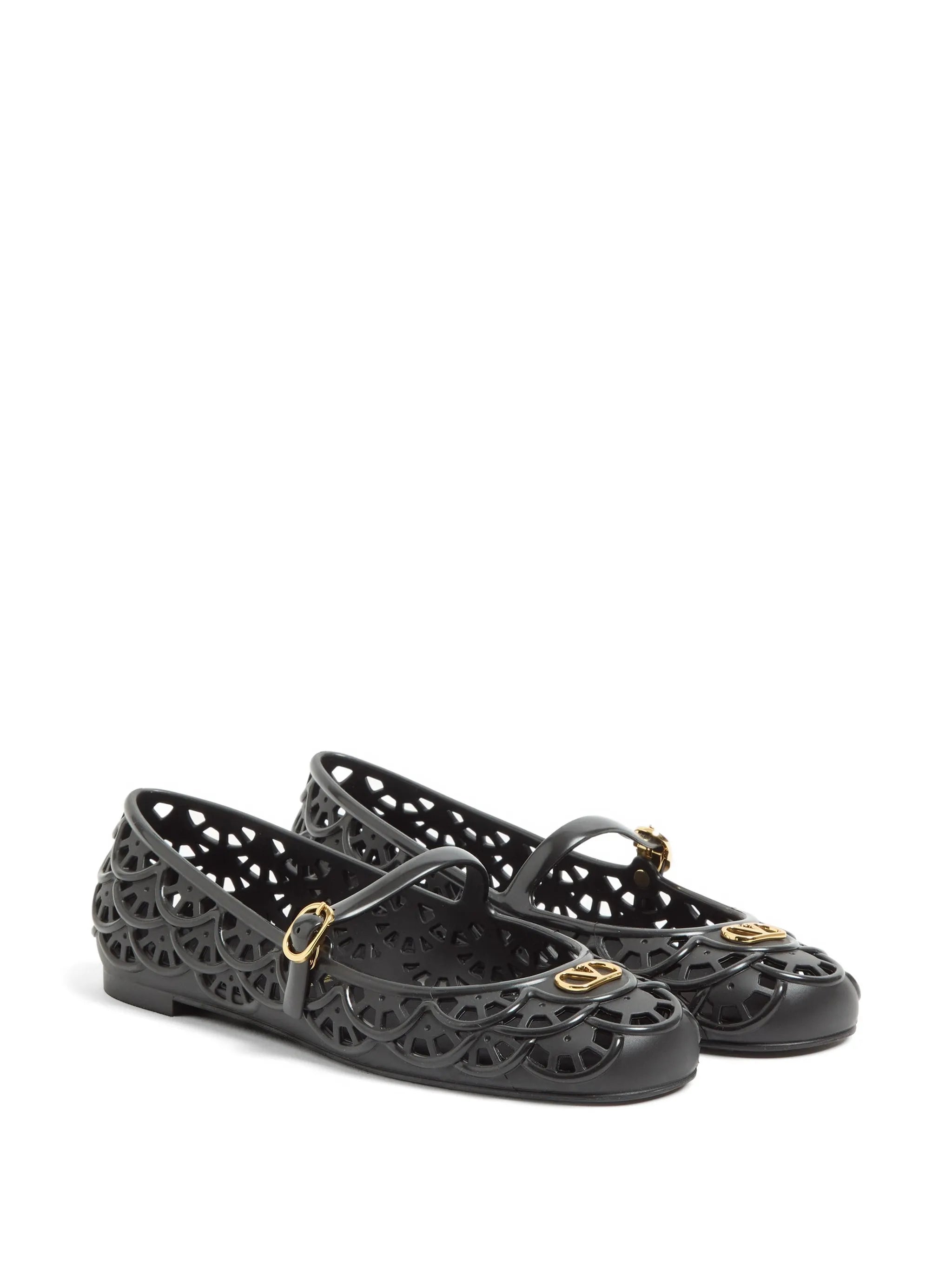 Ondette rubber ballerinas with scallop pattern 05mm