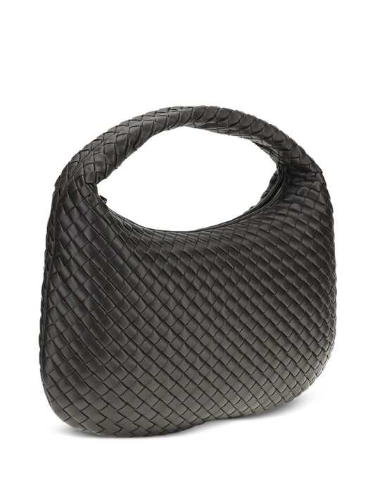 Veneta intrecciato zip shoulder bag