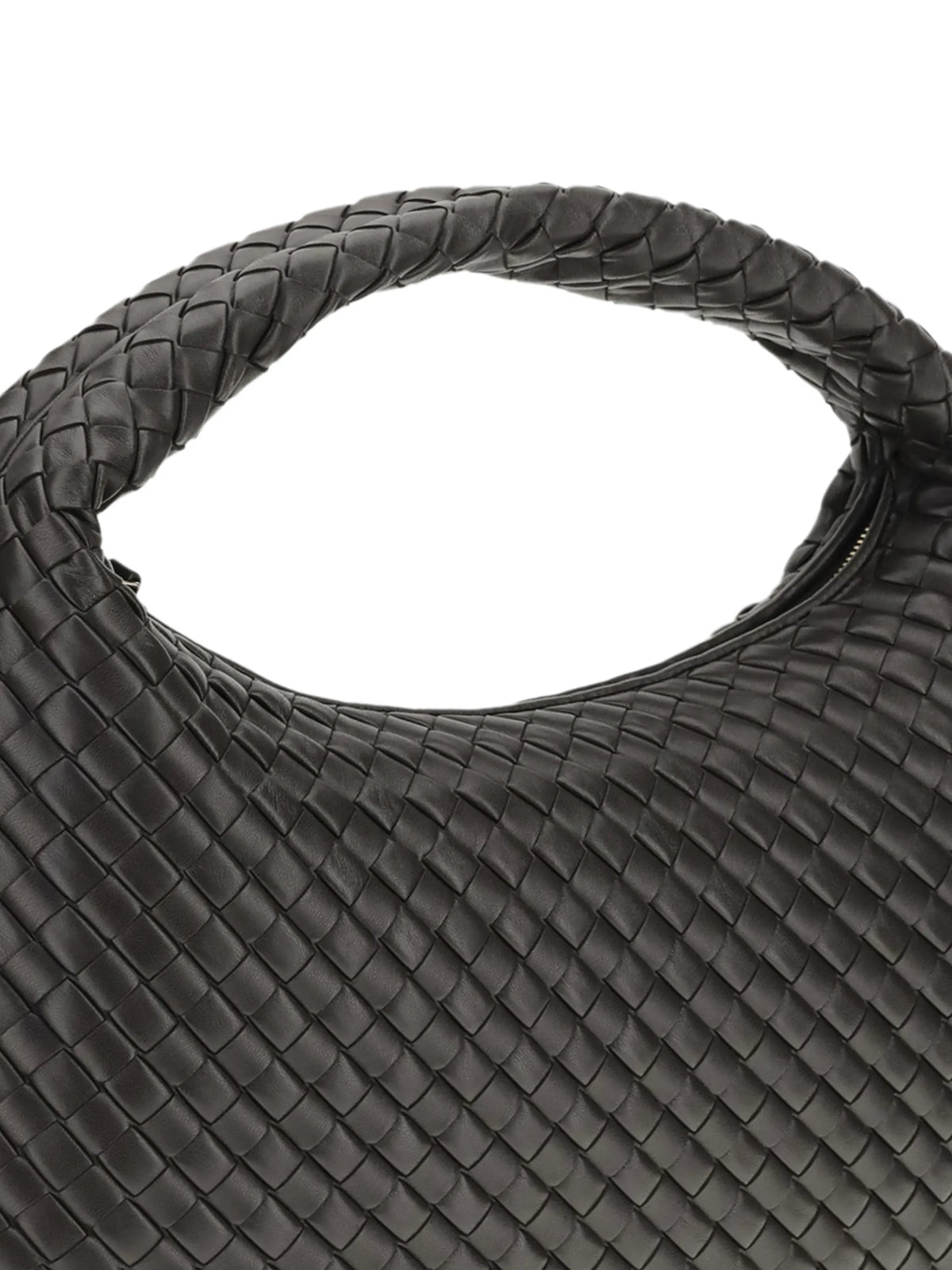 Veneta intrecciato zip shoulder bag