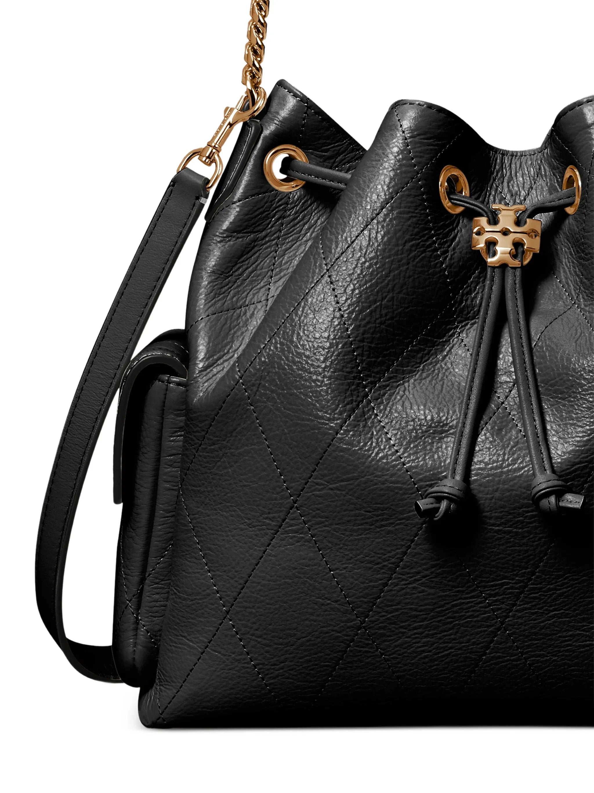 Charlie quilted drawstring shoulder bag