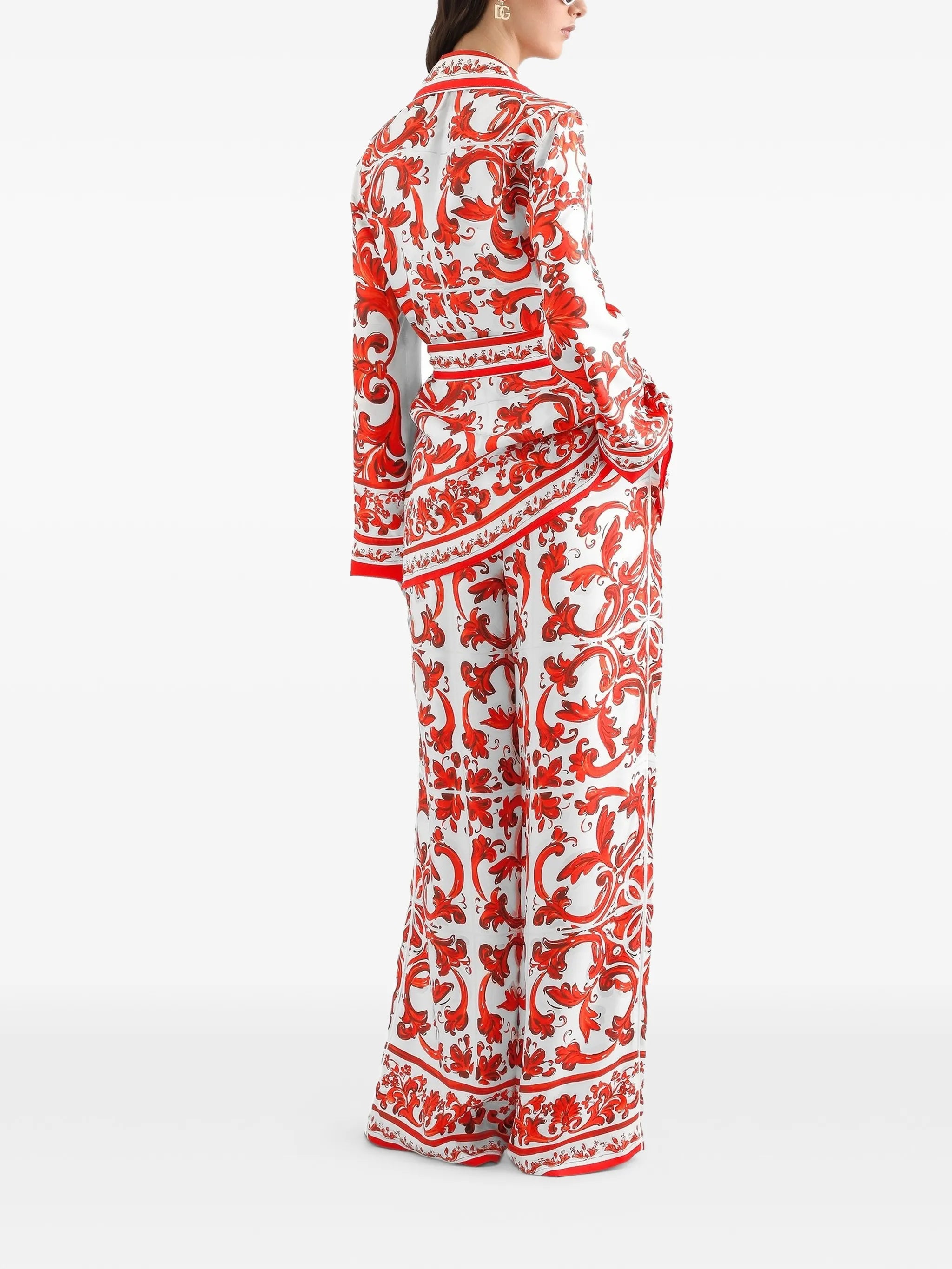 Majolica-print silk Vanity shirt