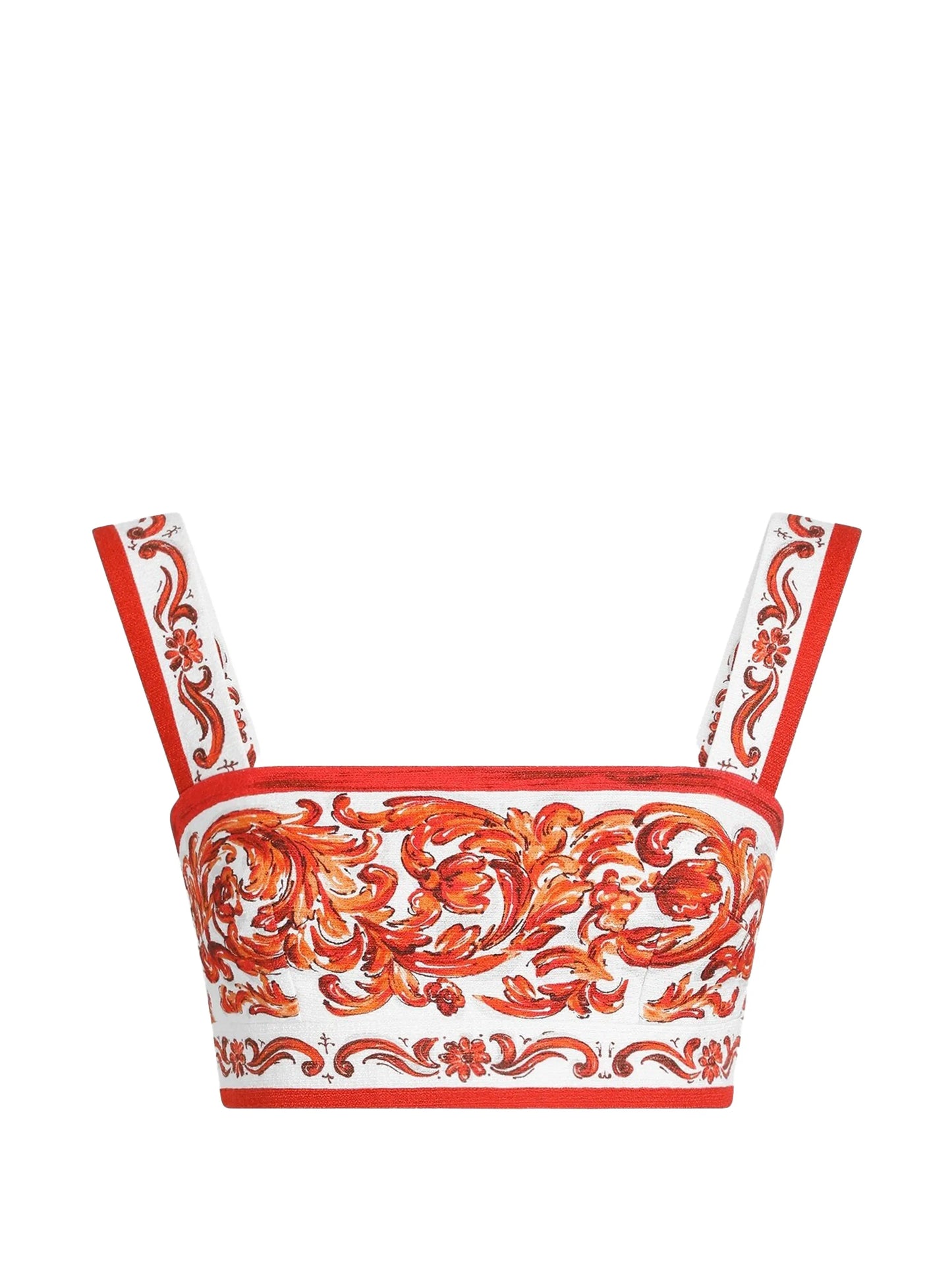 top in Majolica-print mat