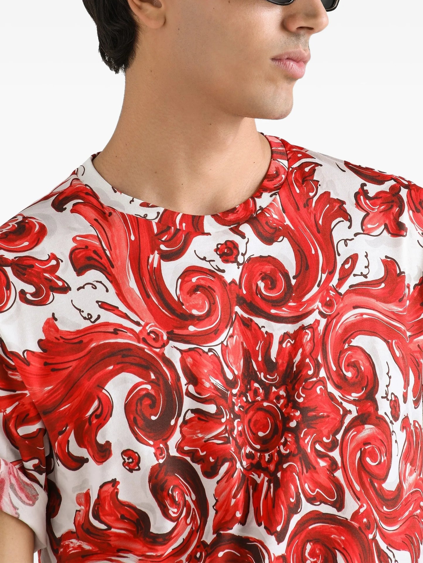 Majolica-print cotton t-shirt