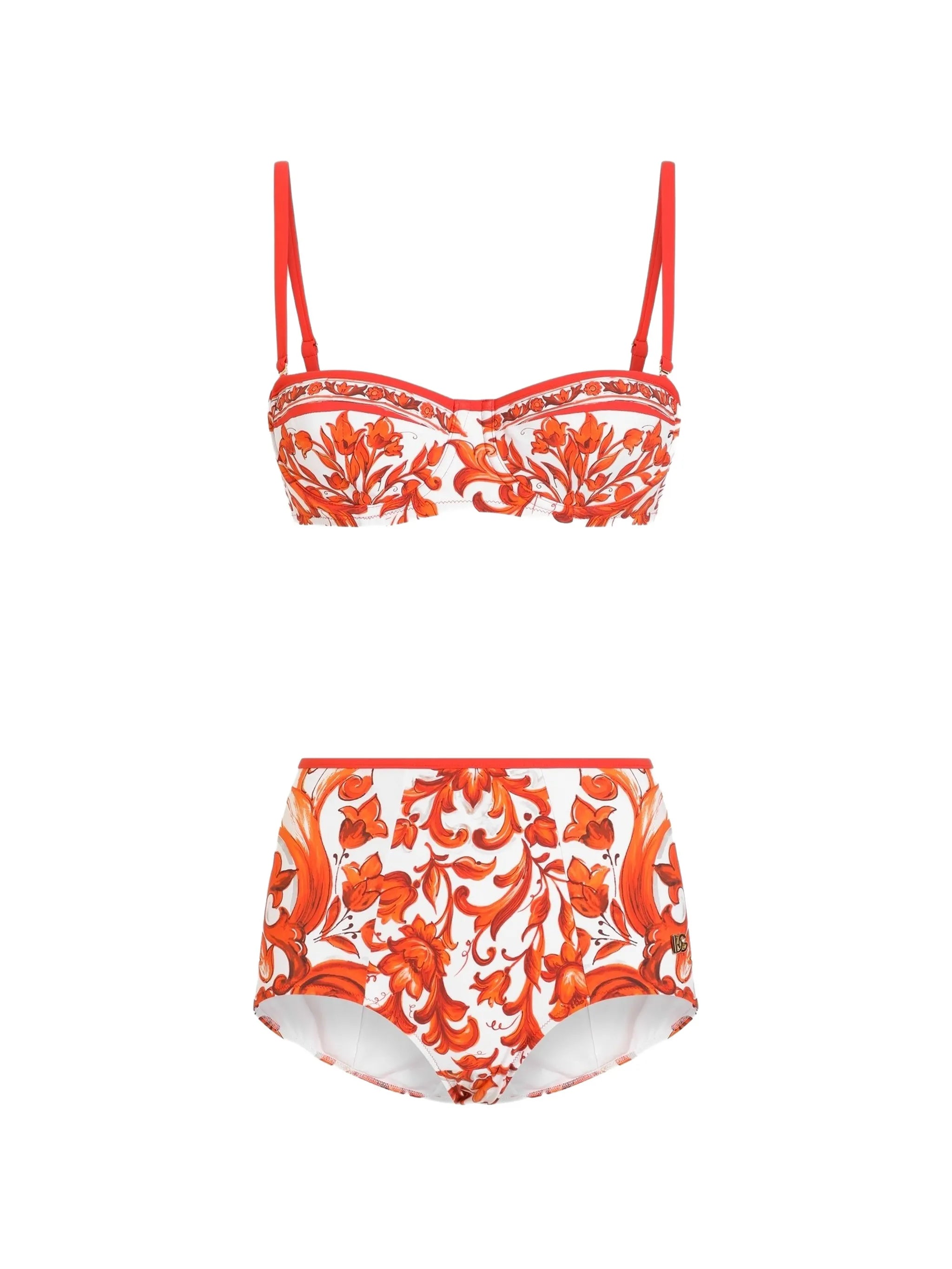majolica-print bikini