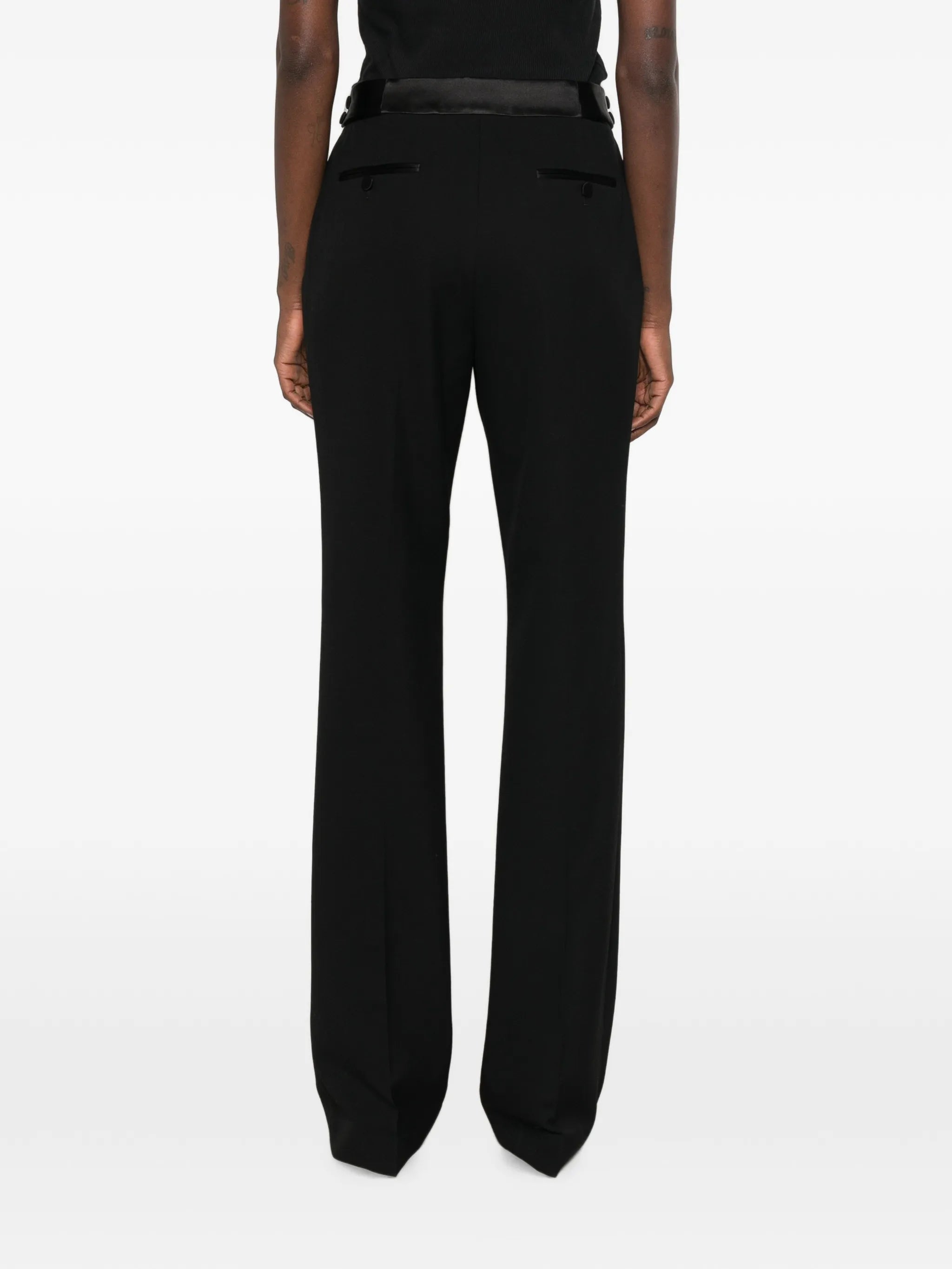 grain de poudre-texture tailored trousers