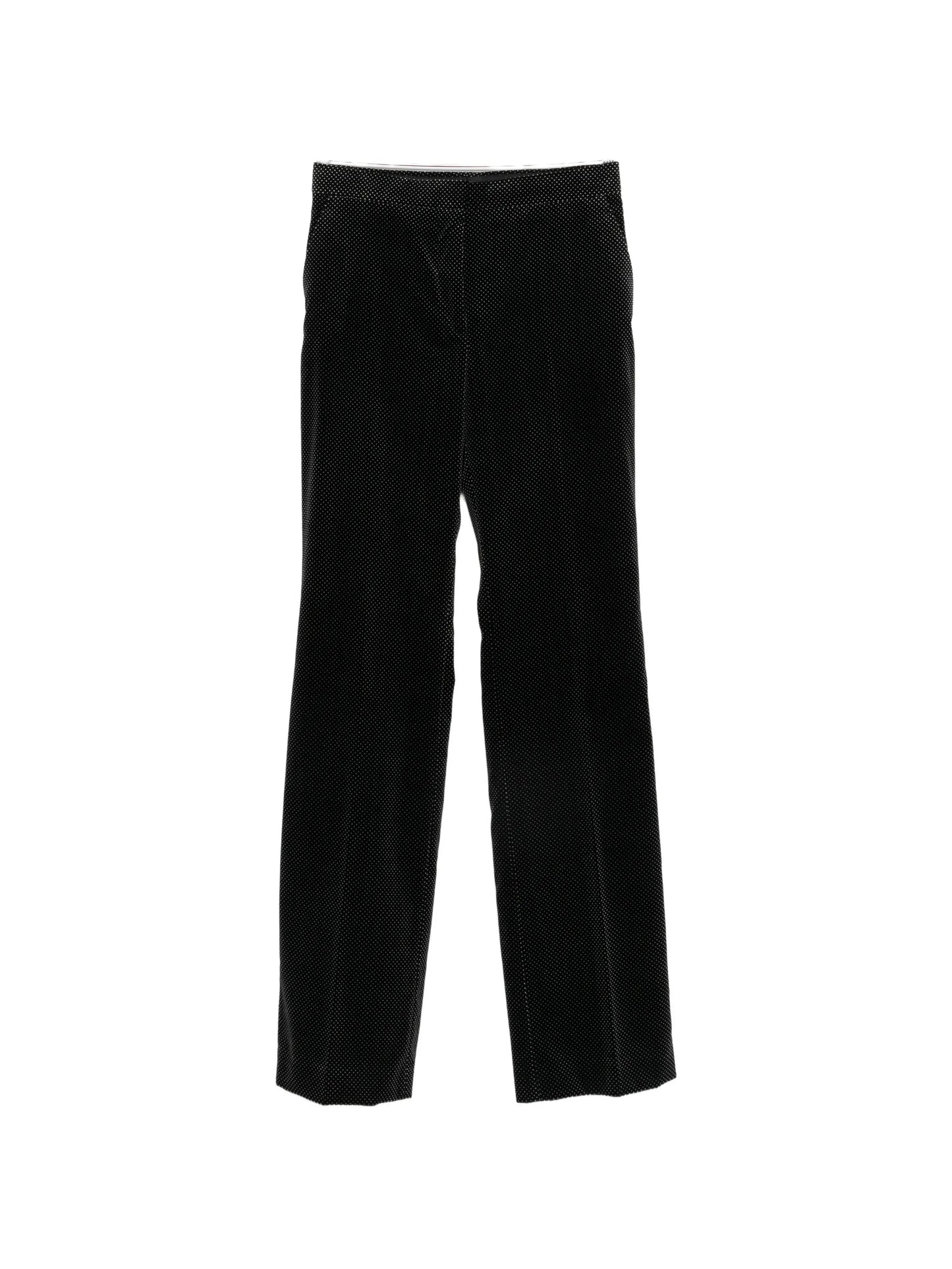 polka-dot velvet trousers