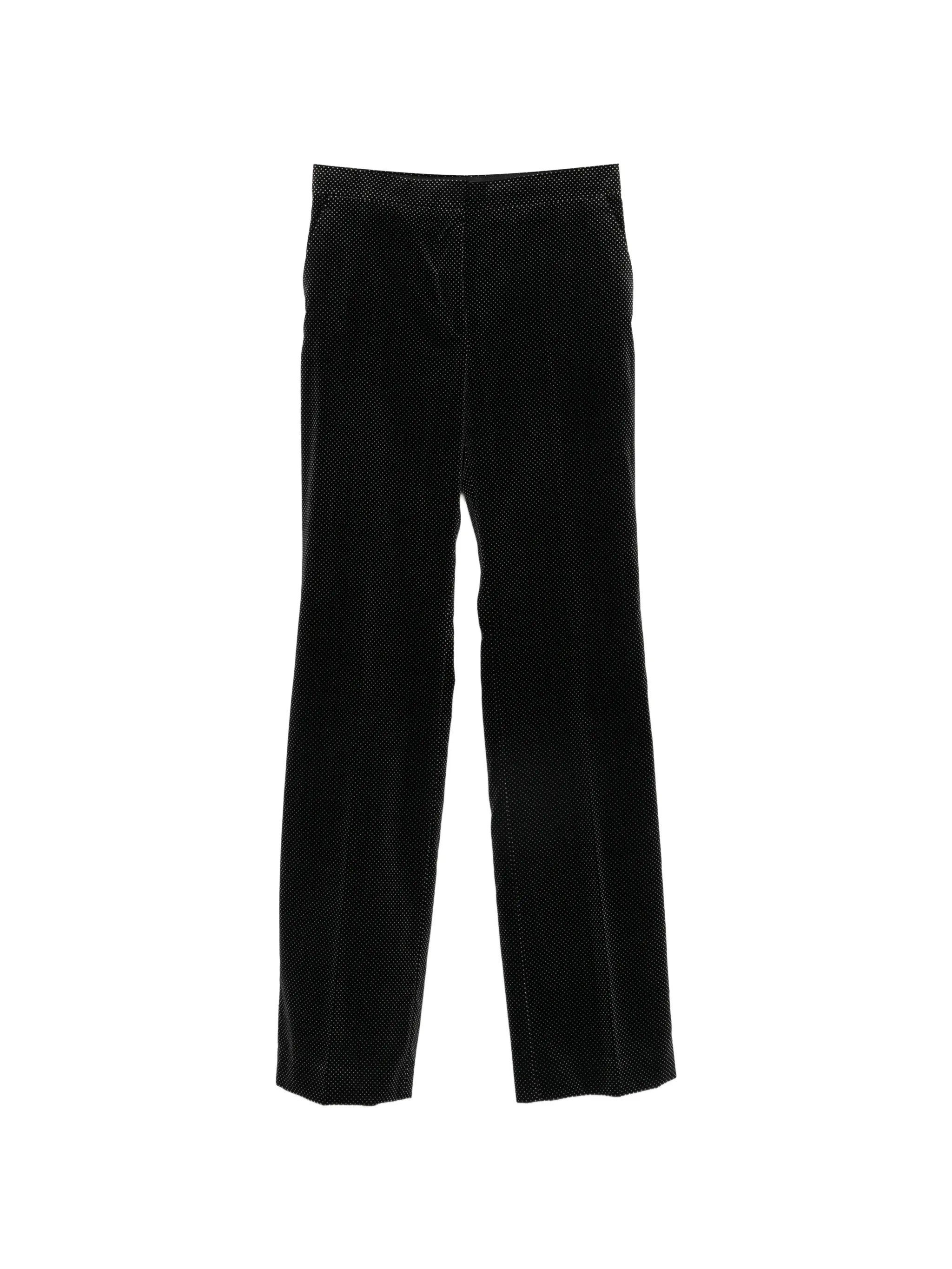 polka-dot velvet trousers