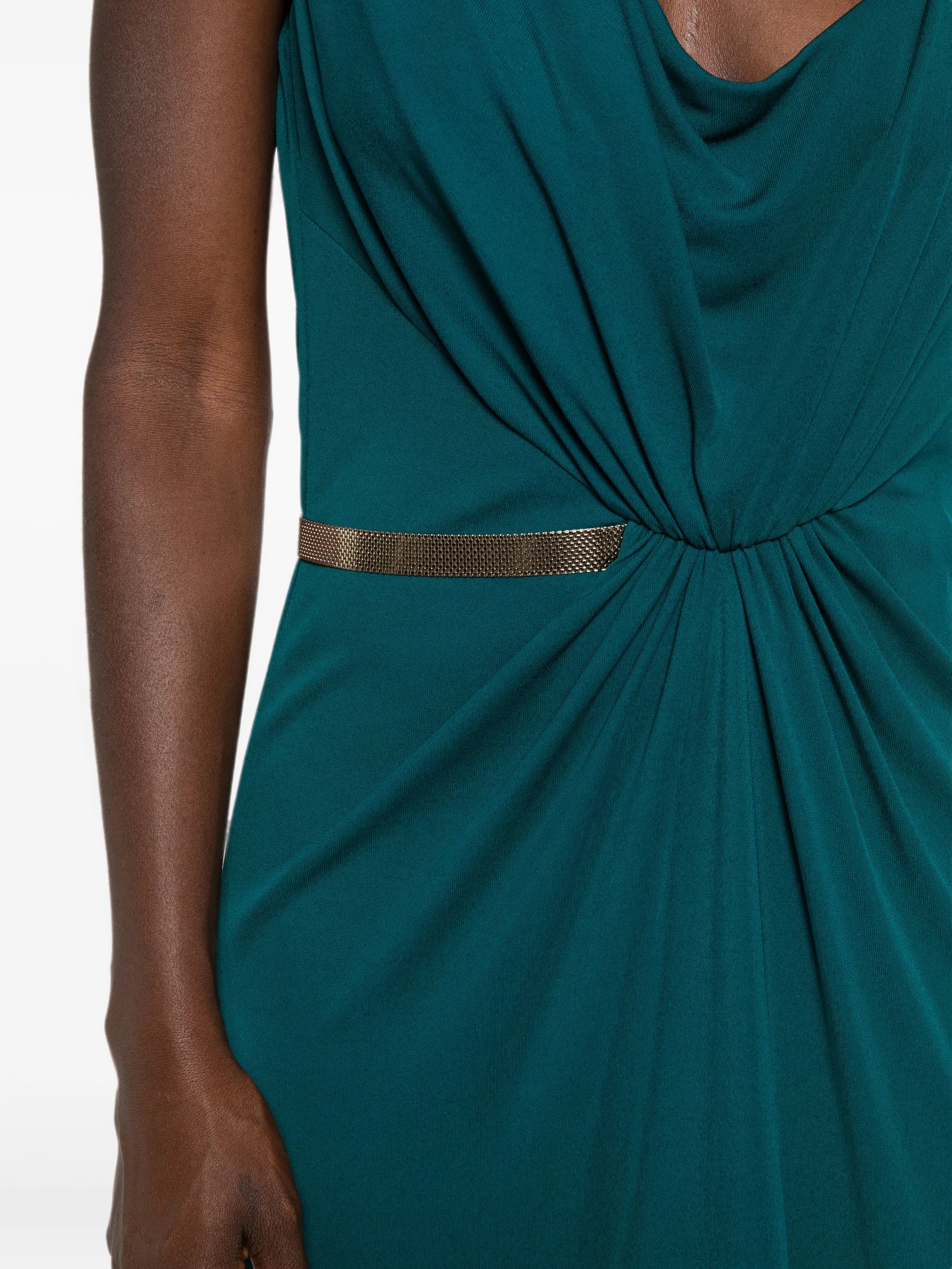 asymmetric draped evening maxi dress