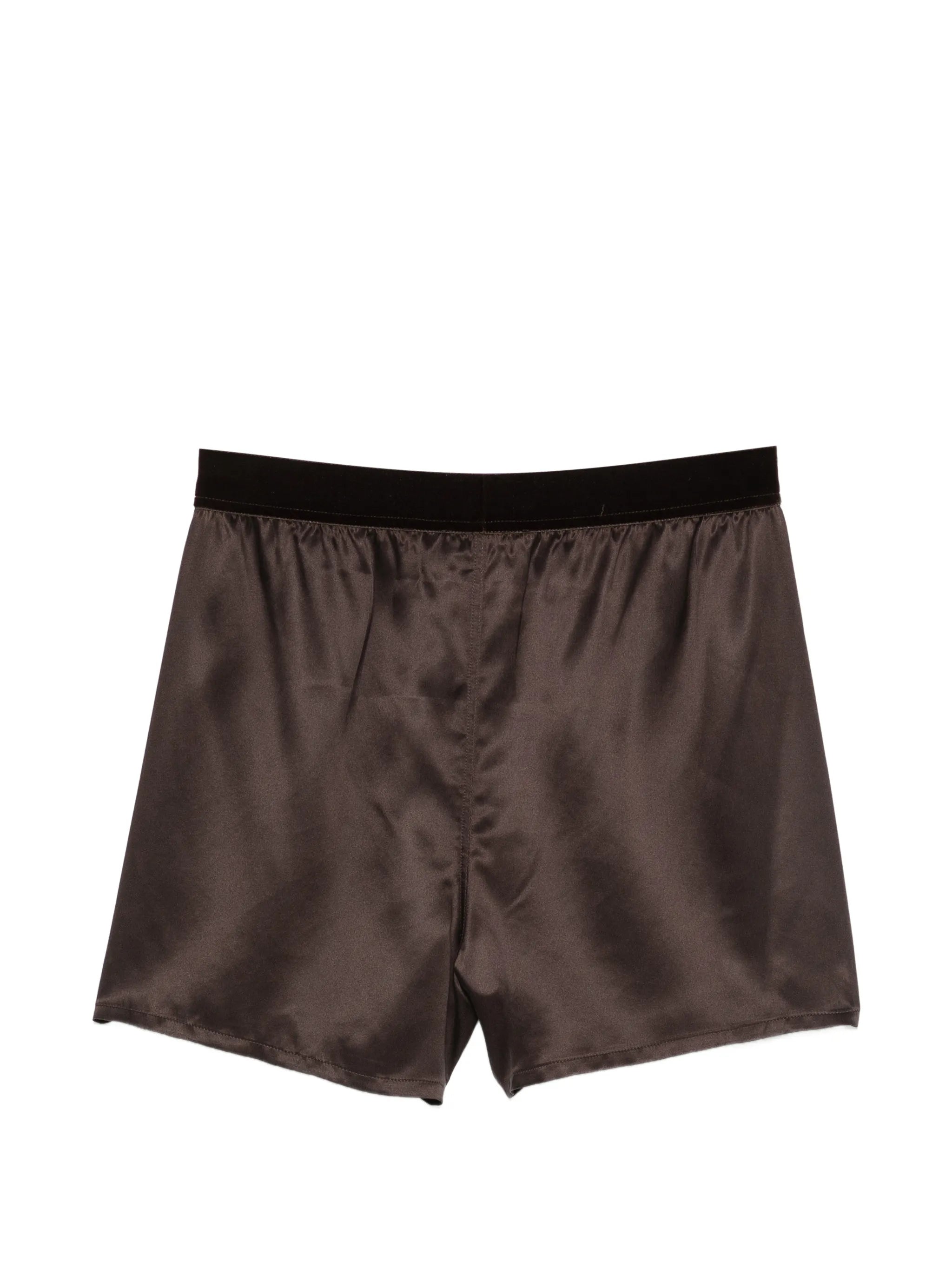 silk-satin pajamas shorts