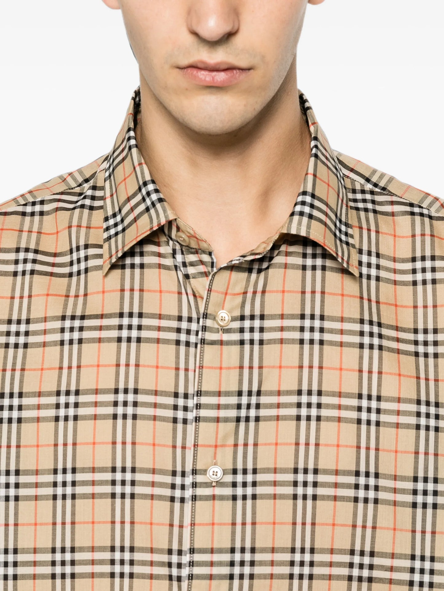 check-pattern long-sleeve shirt