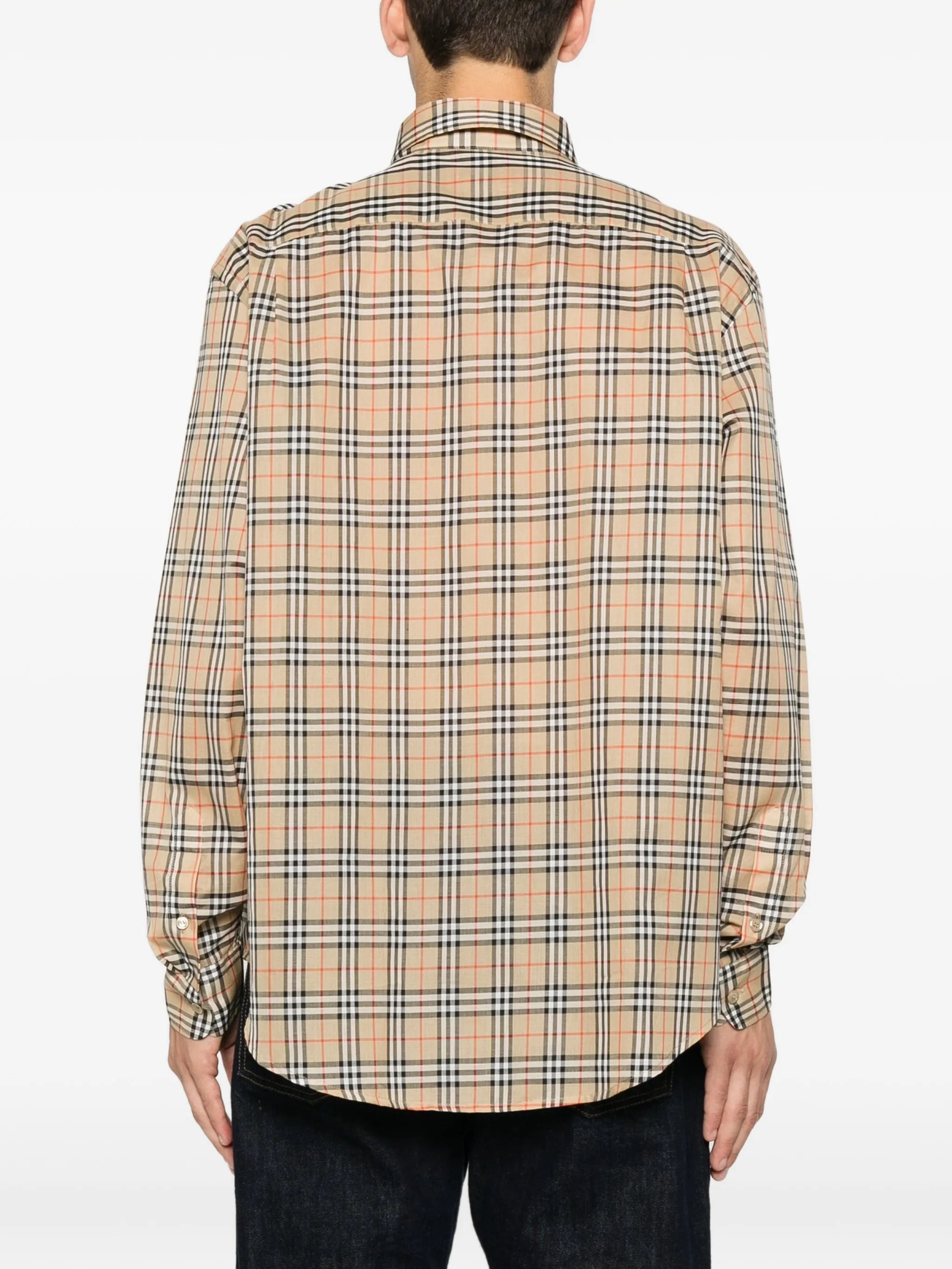 check-pattern long-sleeve shirt