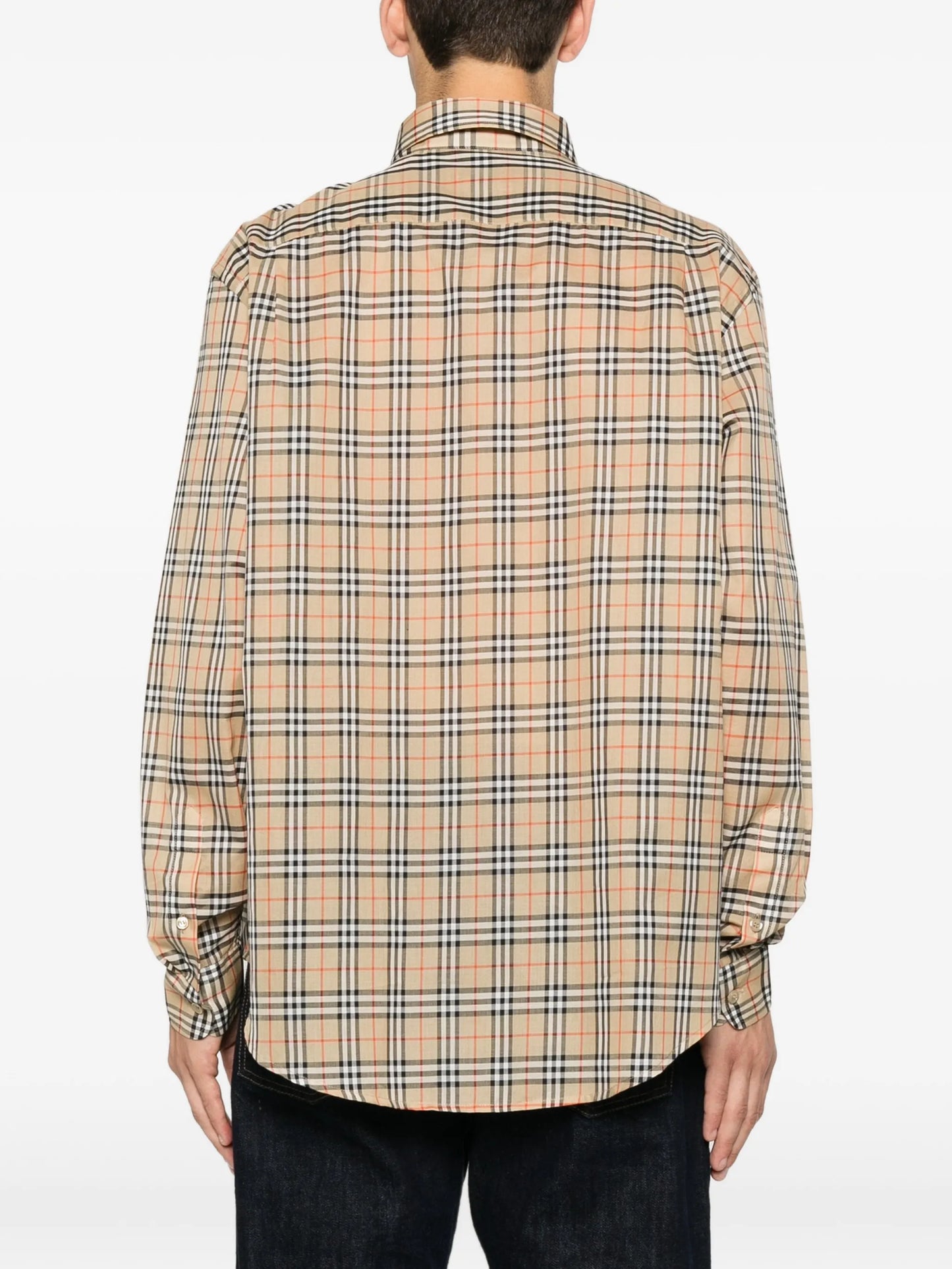check-pattern long-sleeve shirt
